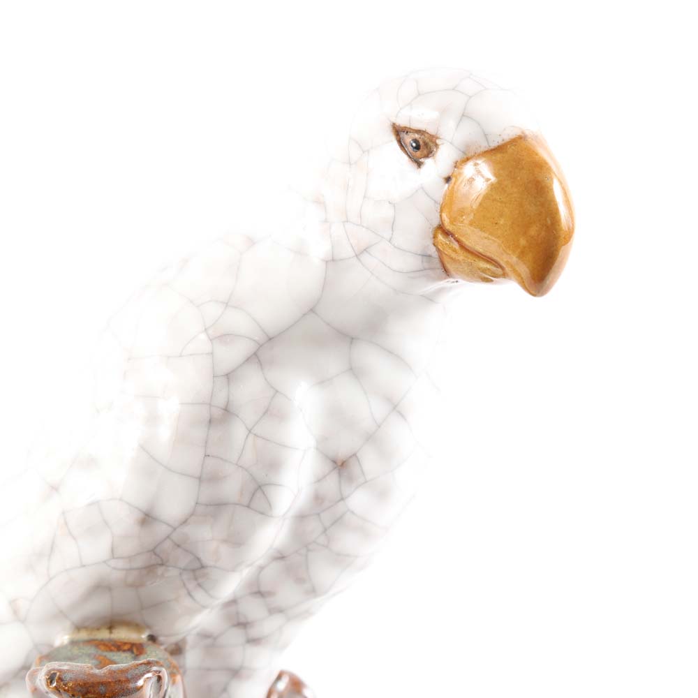 Pair of Ceramic Macaw Figurines