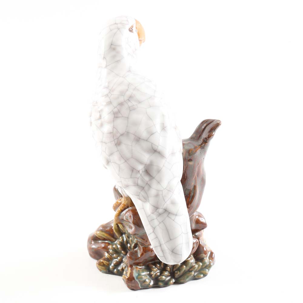 Pair of Ceramic Macaw Figurines