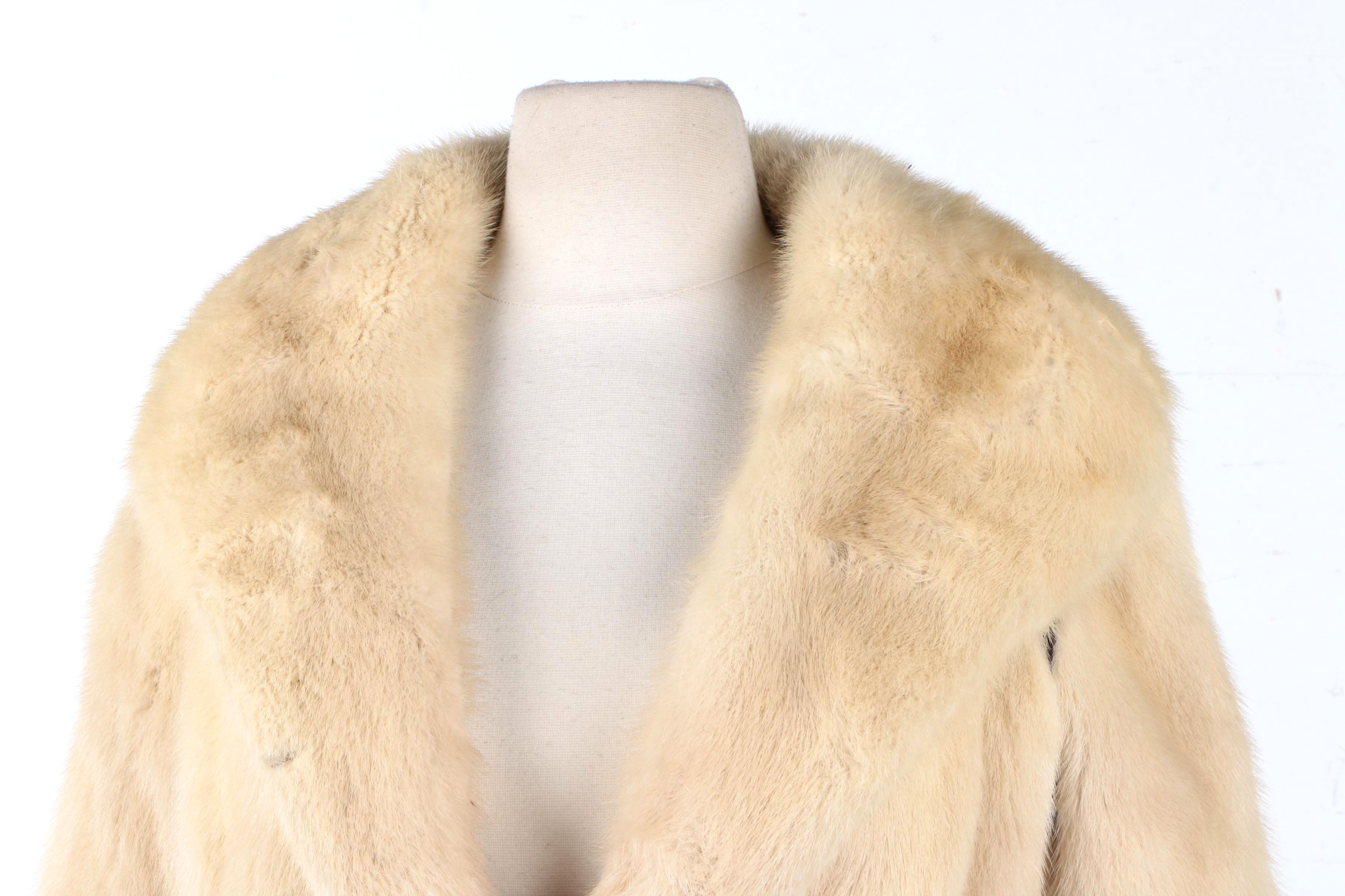 Kramer's Blonde Mink Fur Women's Dress Coat