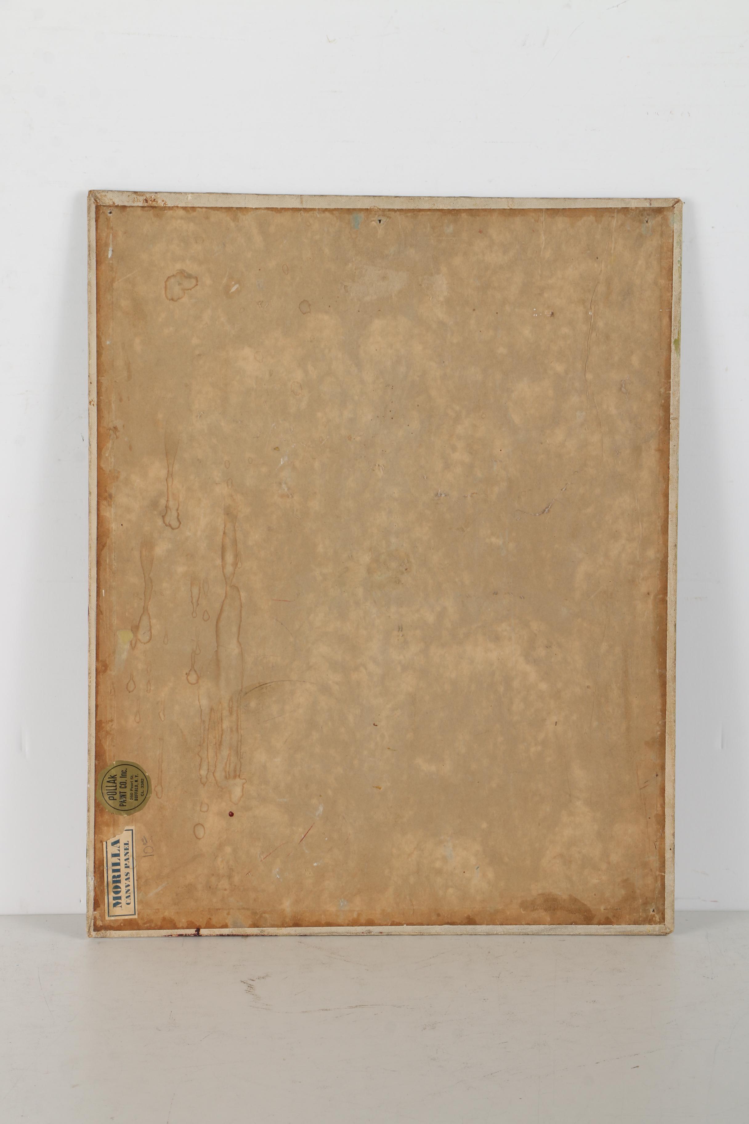 Strecter Oil on Panel of Trees