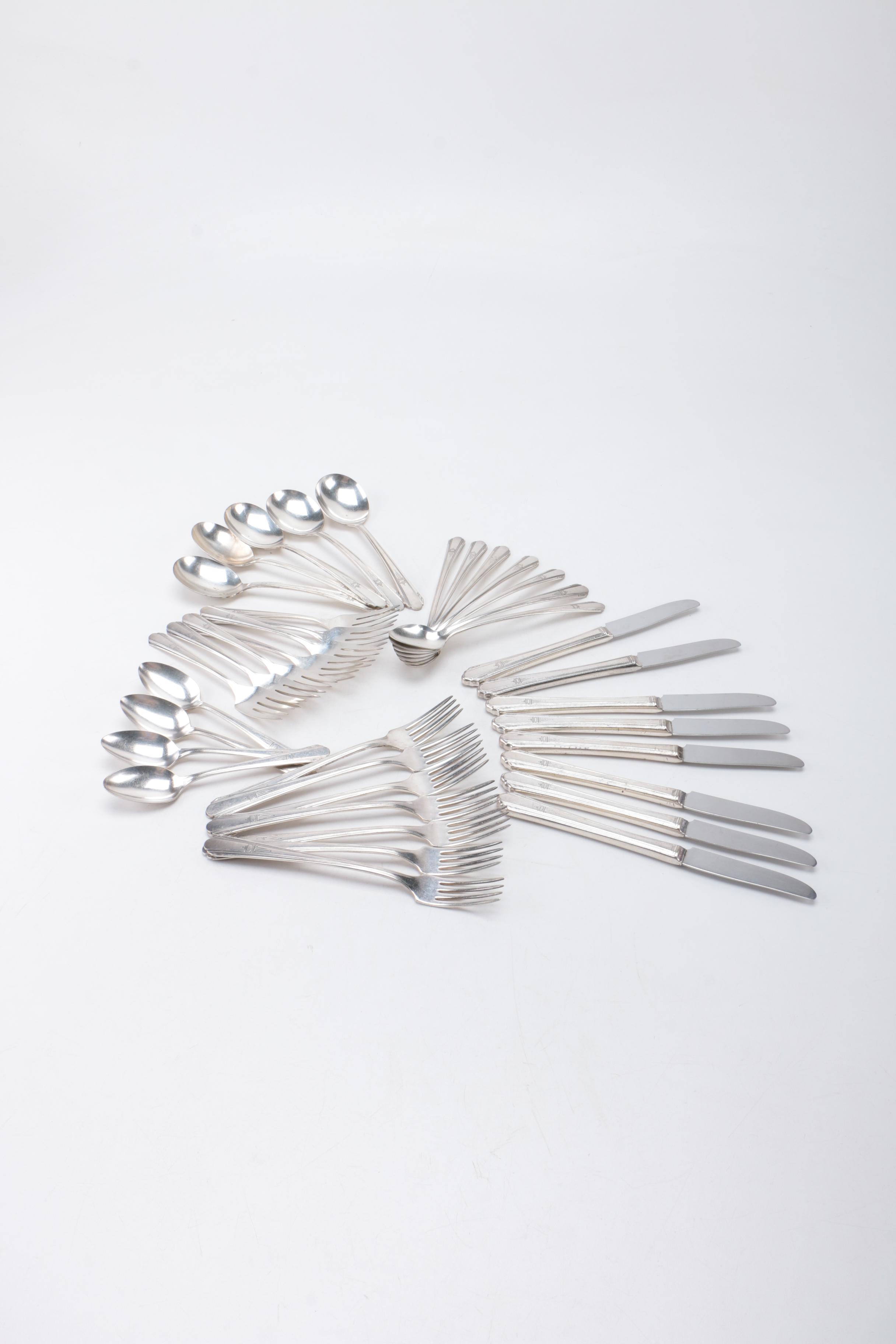 Wm. A. Rogers "Paramount" Silver Plate Flatware Set