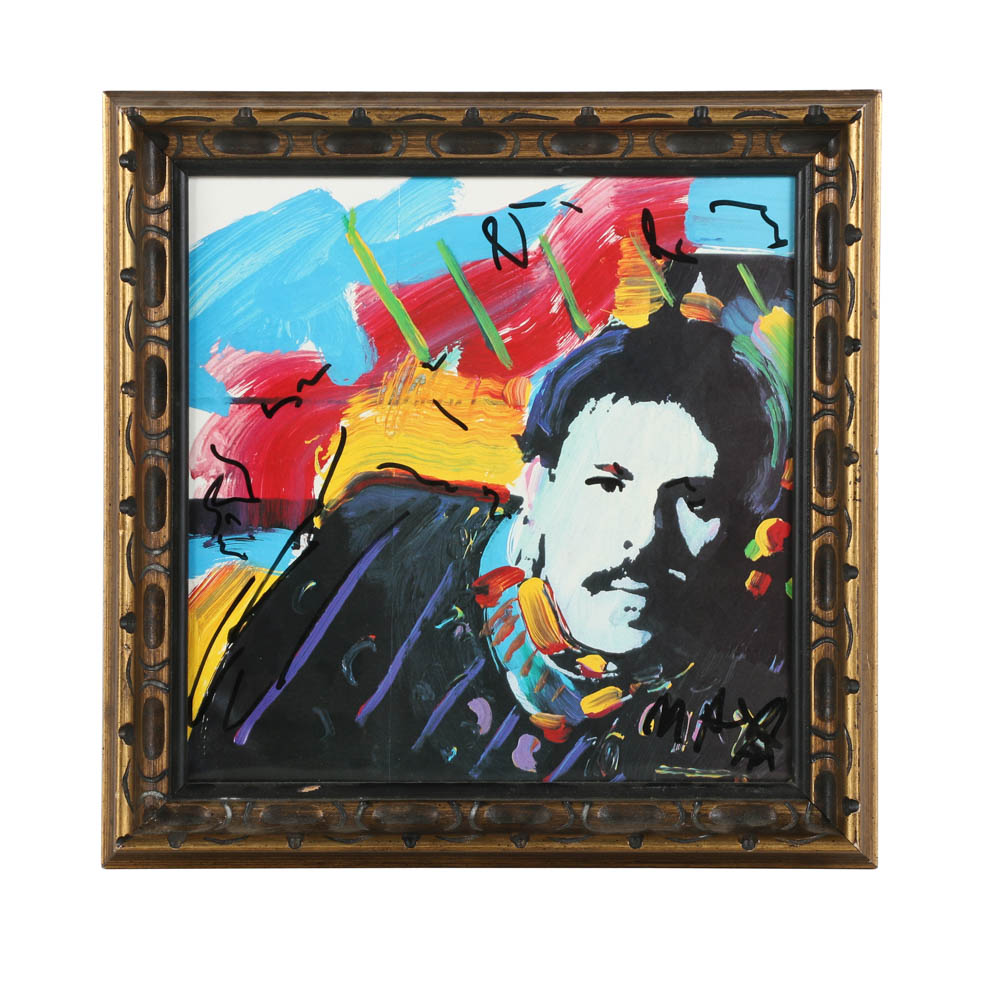 Peter Max Offset Lithograph on Paper "Self Portrait Fun"
