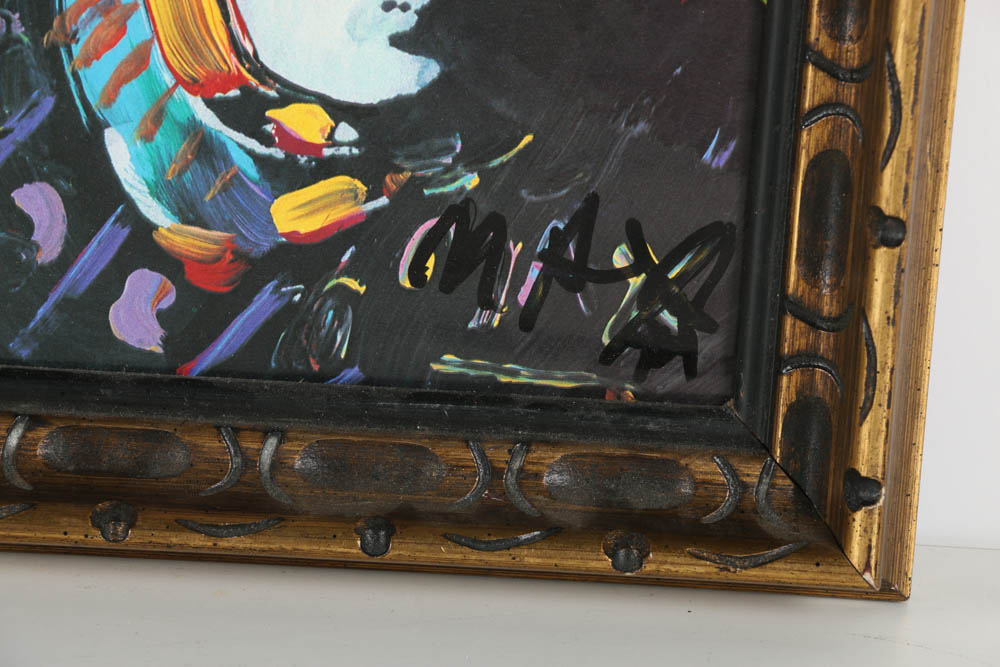 Peter Max Offset Lithograph on Paper "Self Portrait Fun"