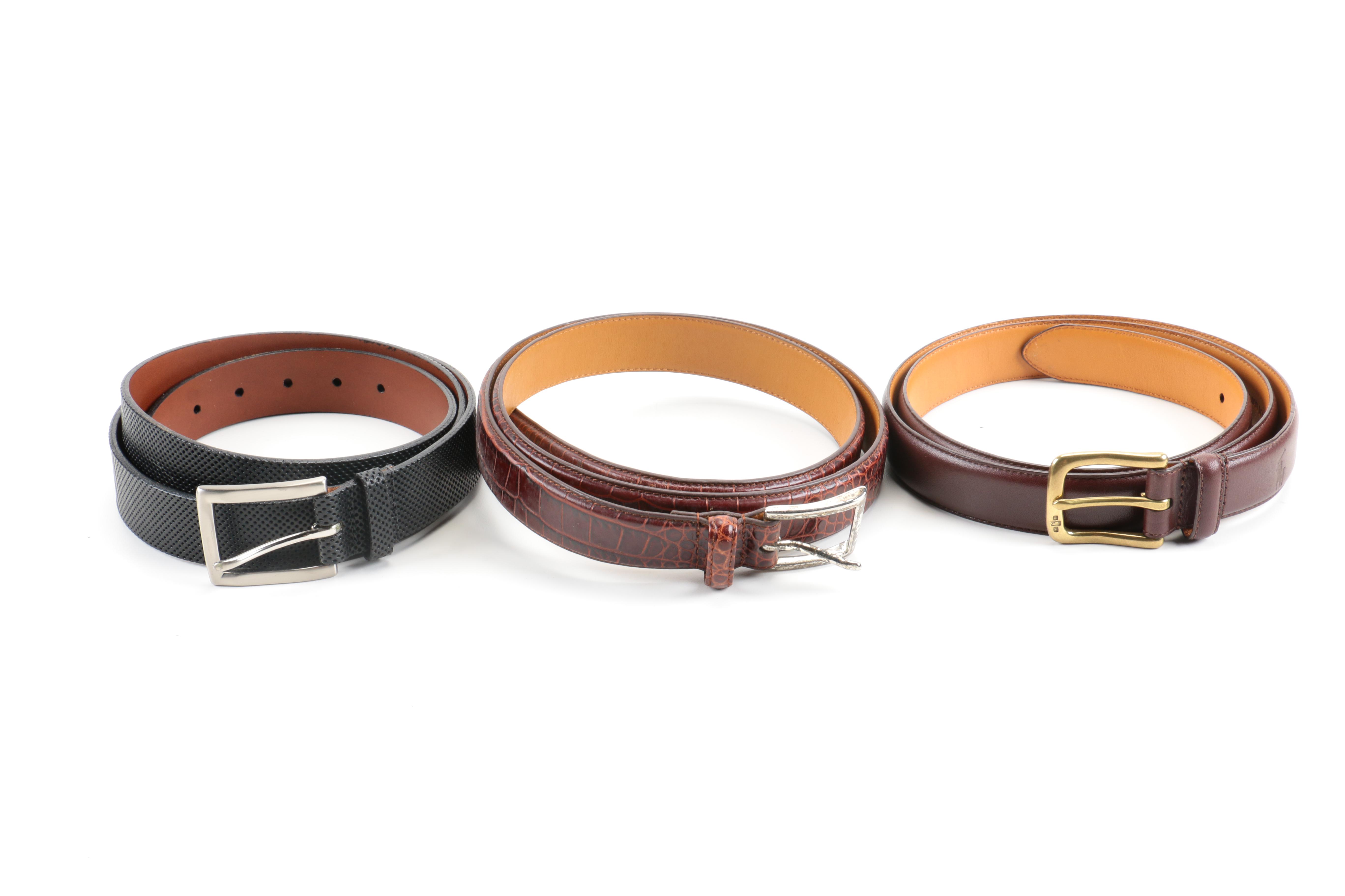 Designer Leather Belt Assortment