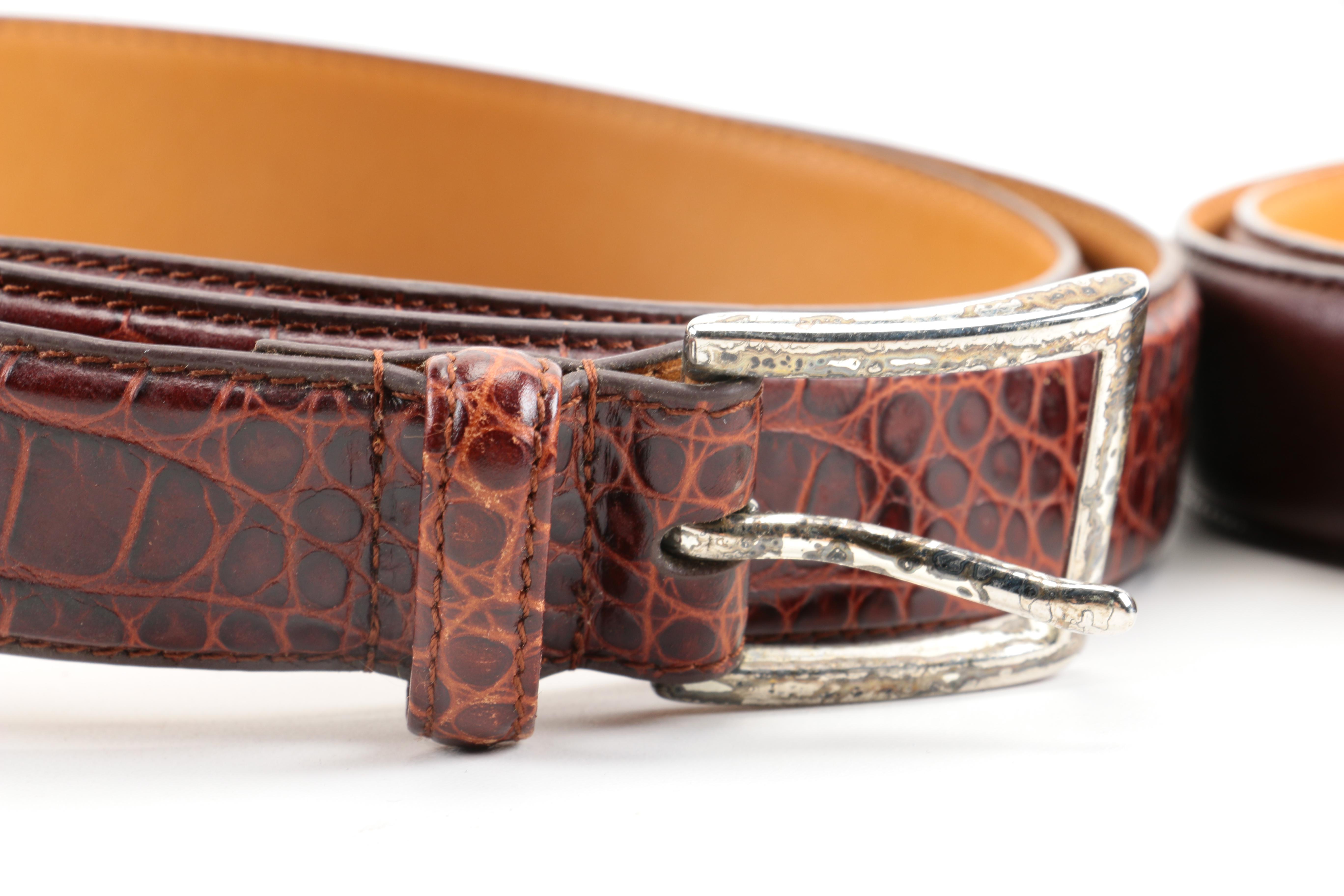 Designer Leather Belt Assortment