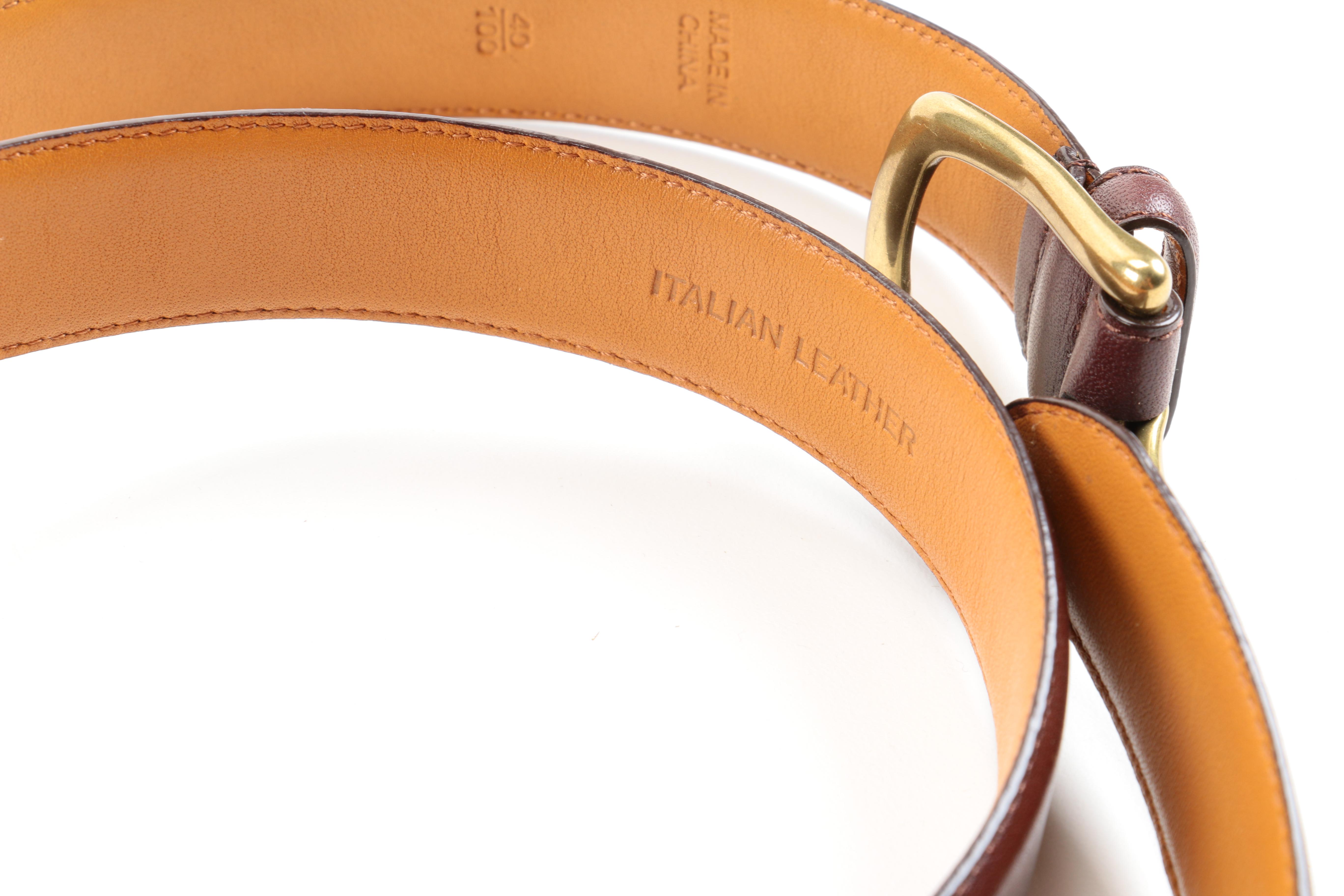 Designer Leather Belt Assortment