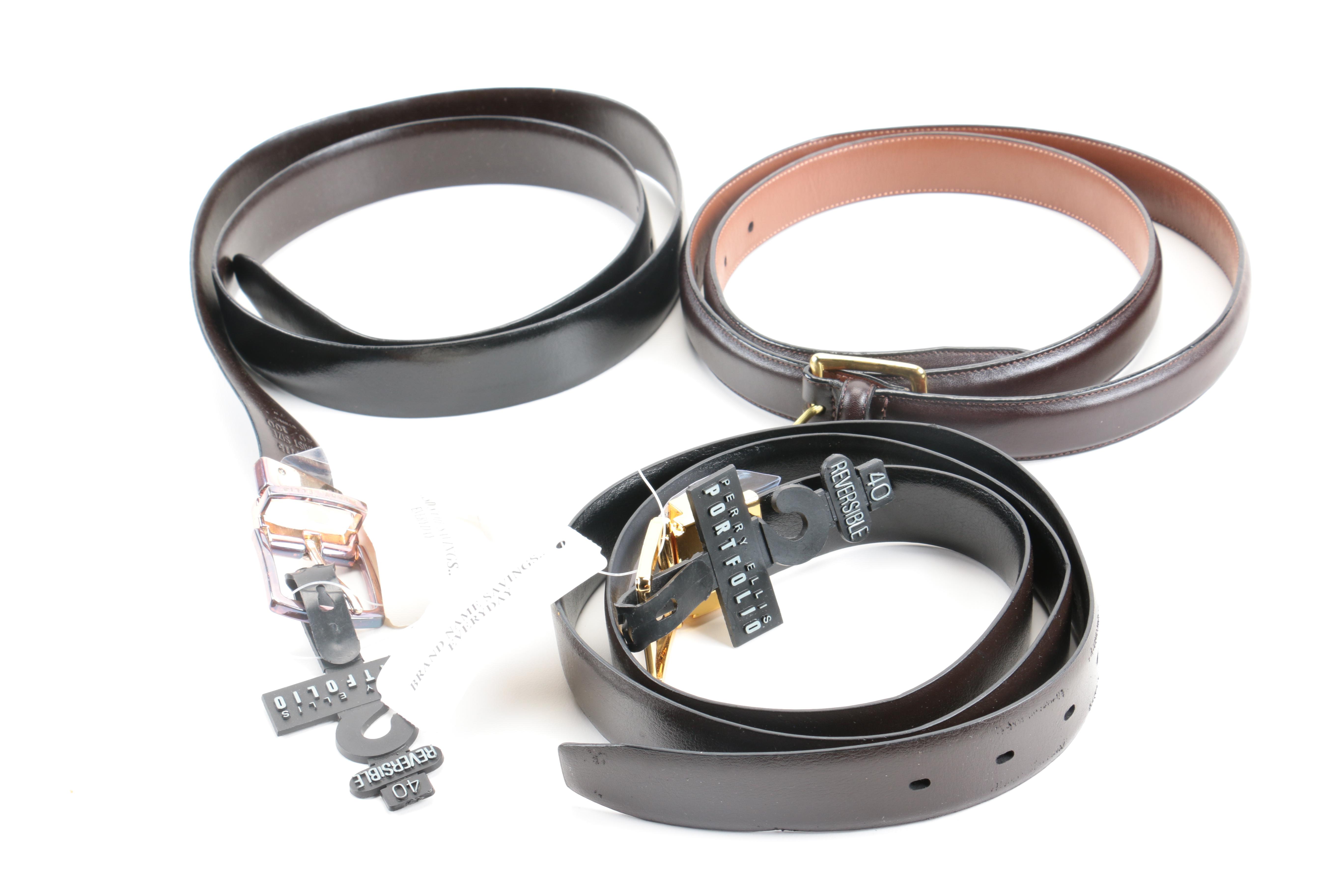 Designer Leather Belt Assortment