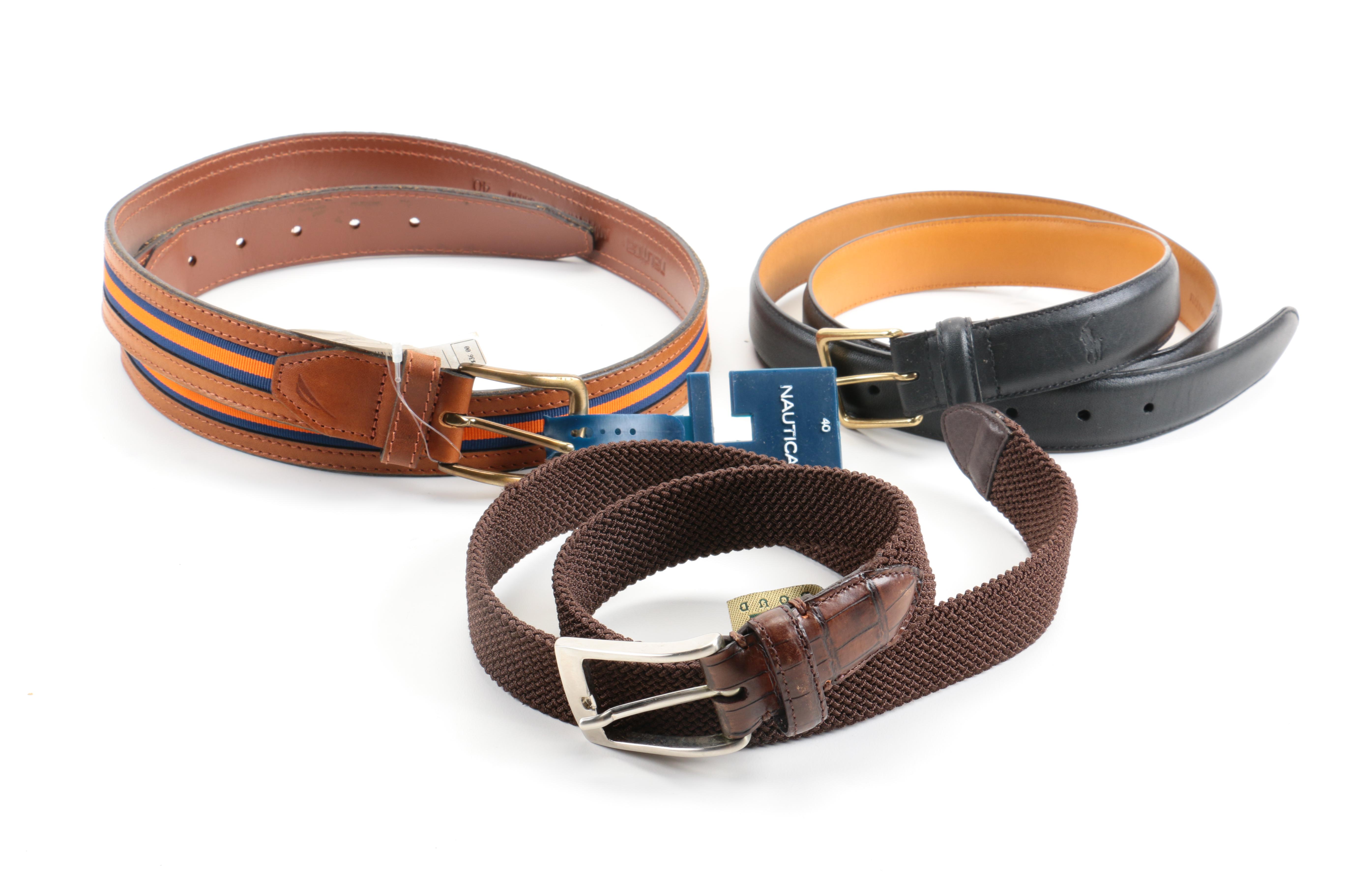 Designer Leather Belt Assortment