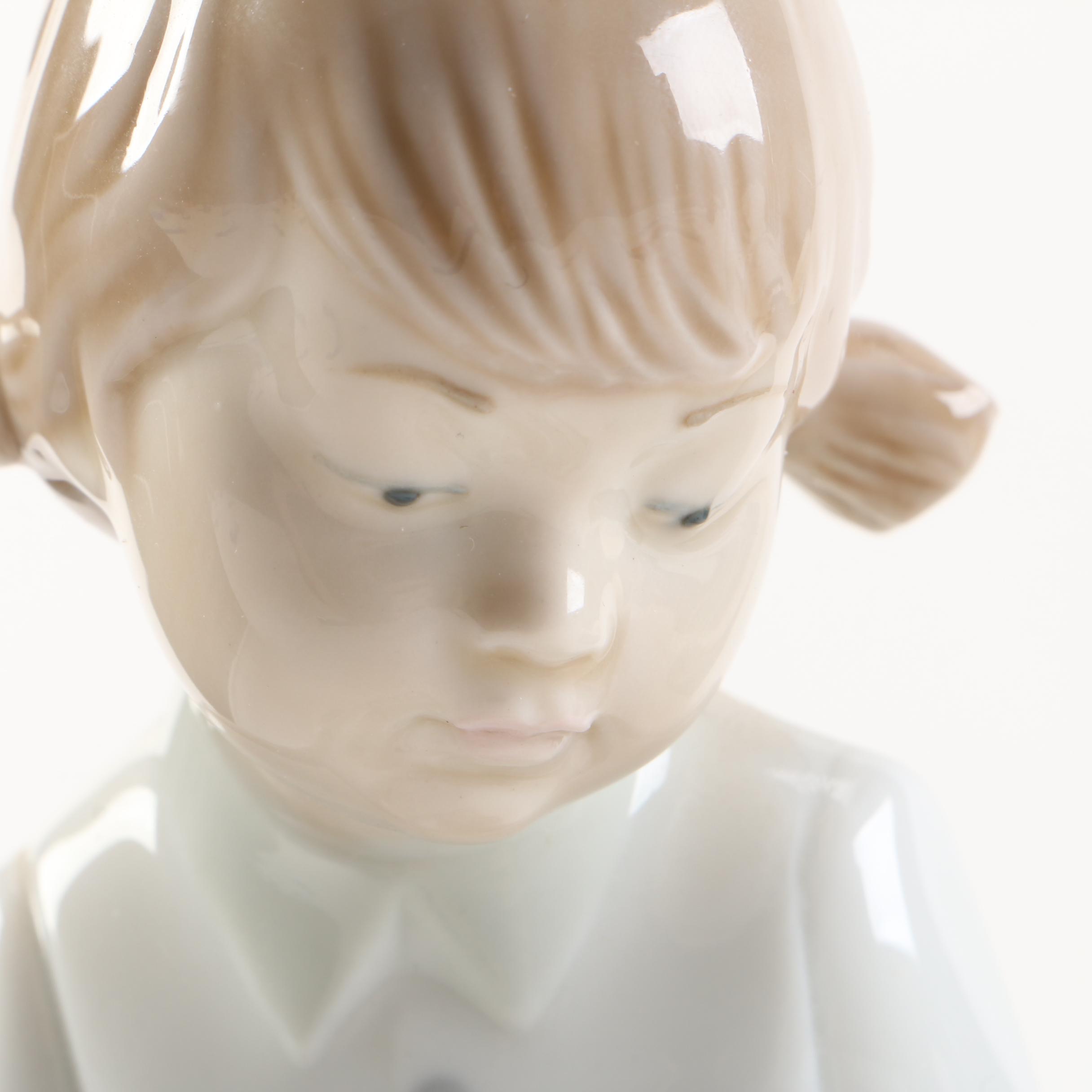 NAO by Lladró Girl With Doll Figurine