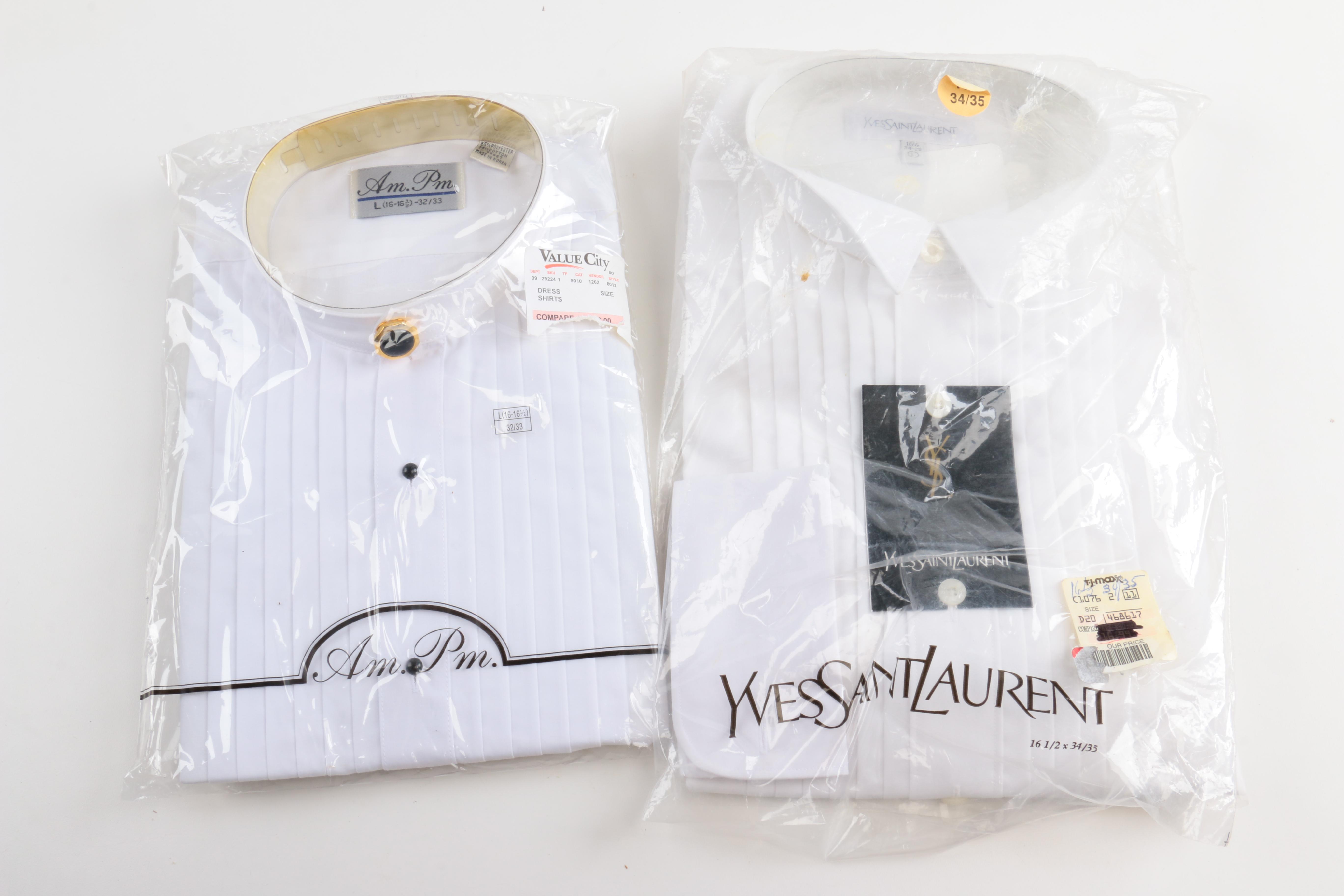 Men's Unused Underwear and Dress Shirts Including YSL