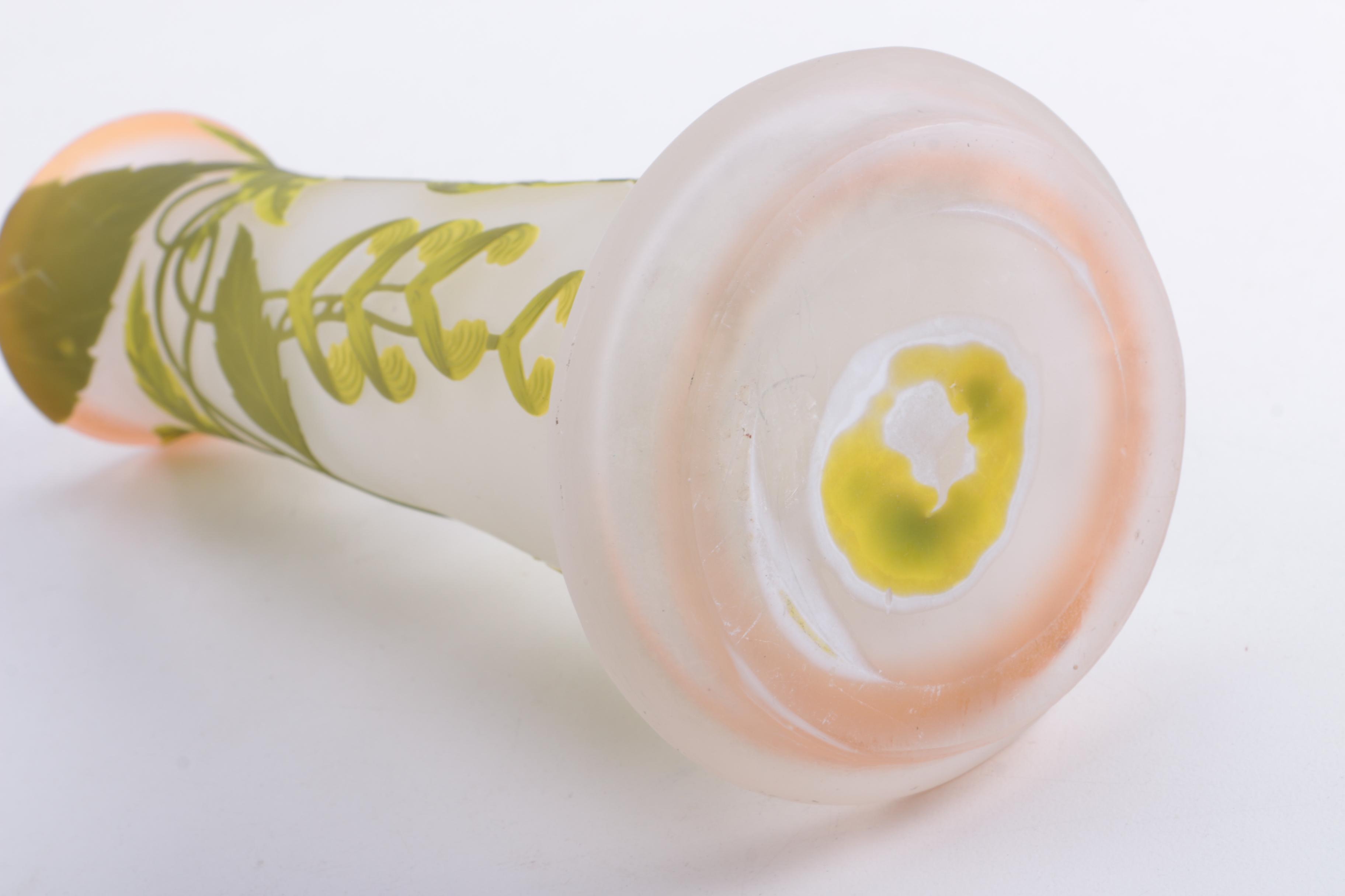 Pair of Antique Galle Glass Vases