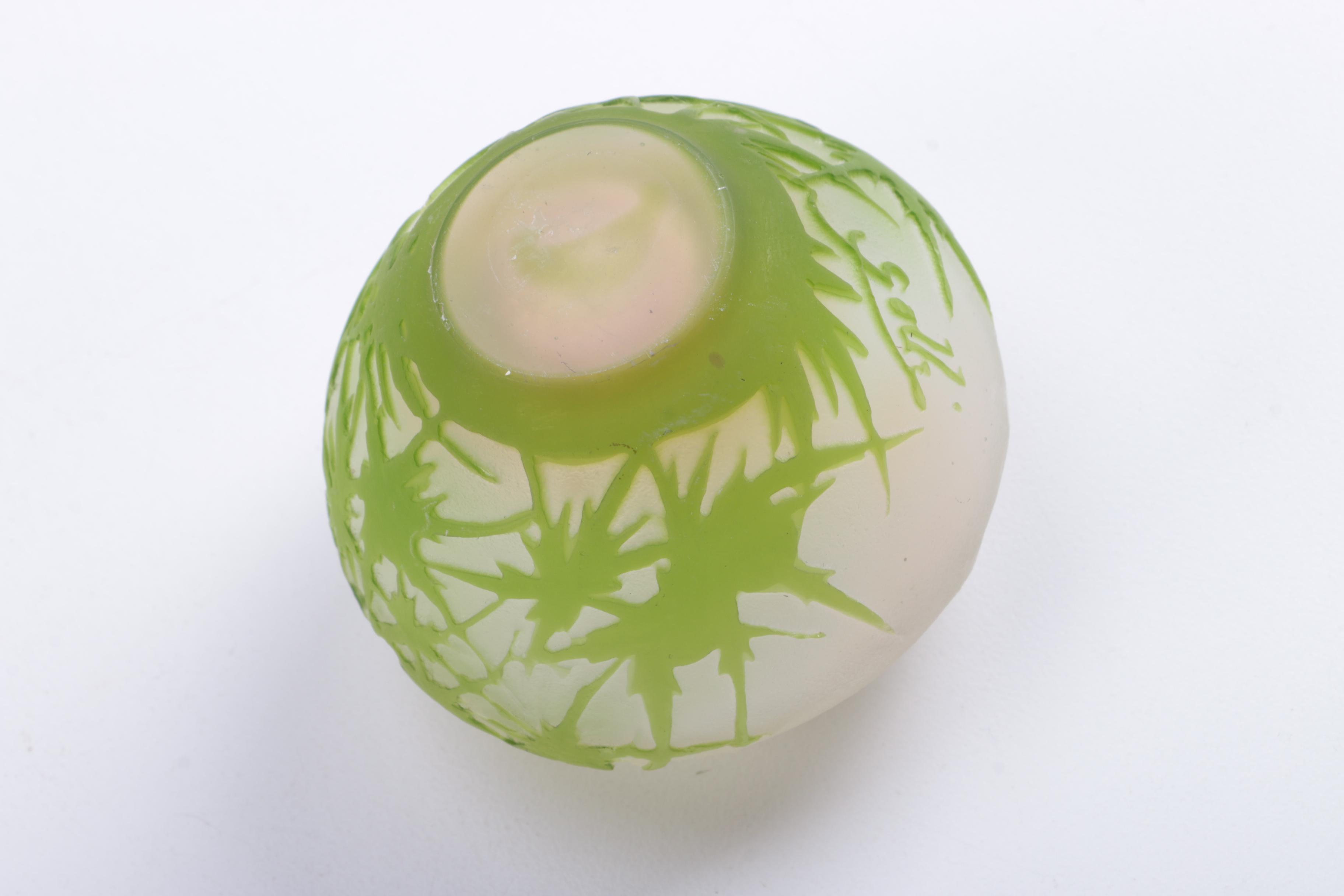 Pair of Antique Galle Glass Vases