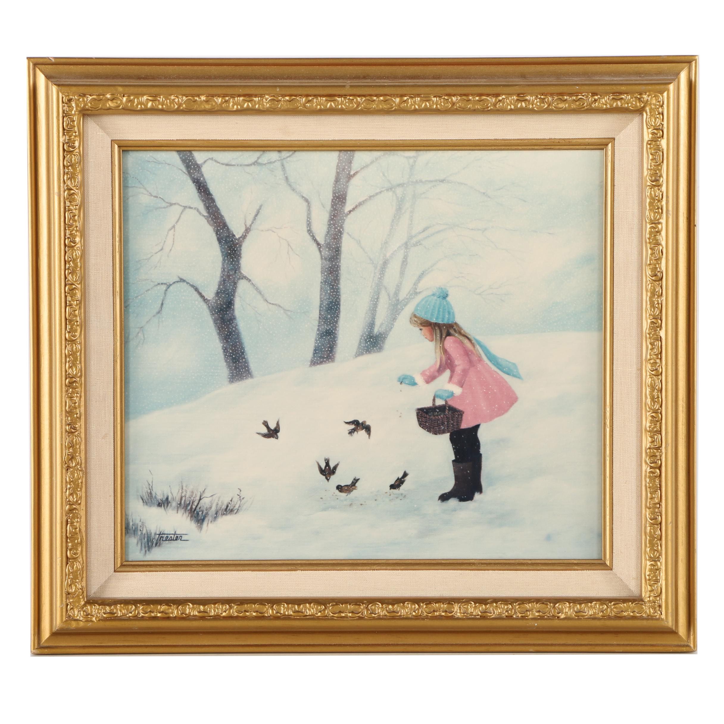 After Lorraine Trester Limited Edition Giclee Print "First Snow"