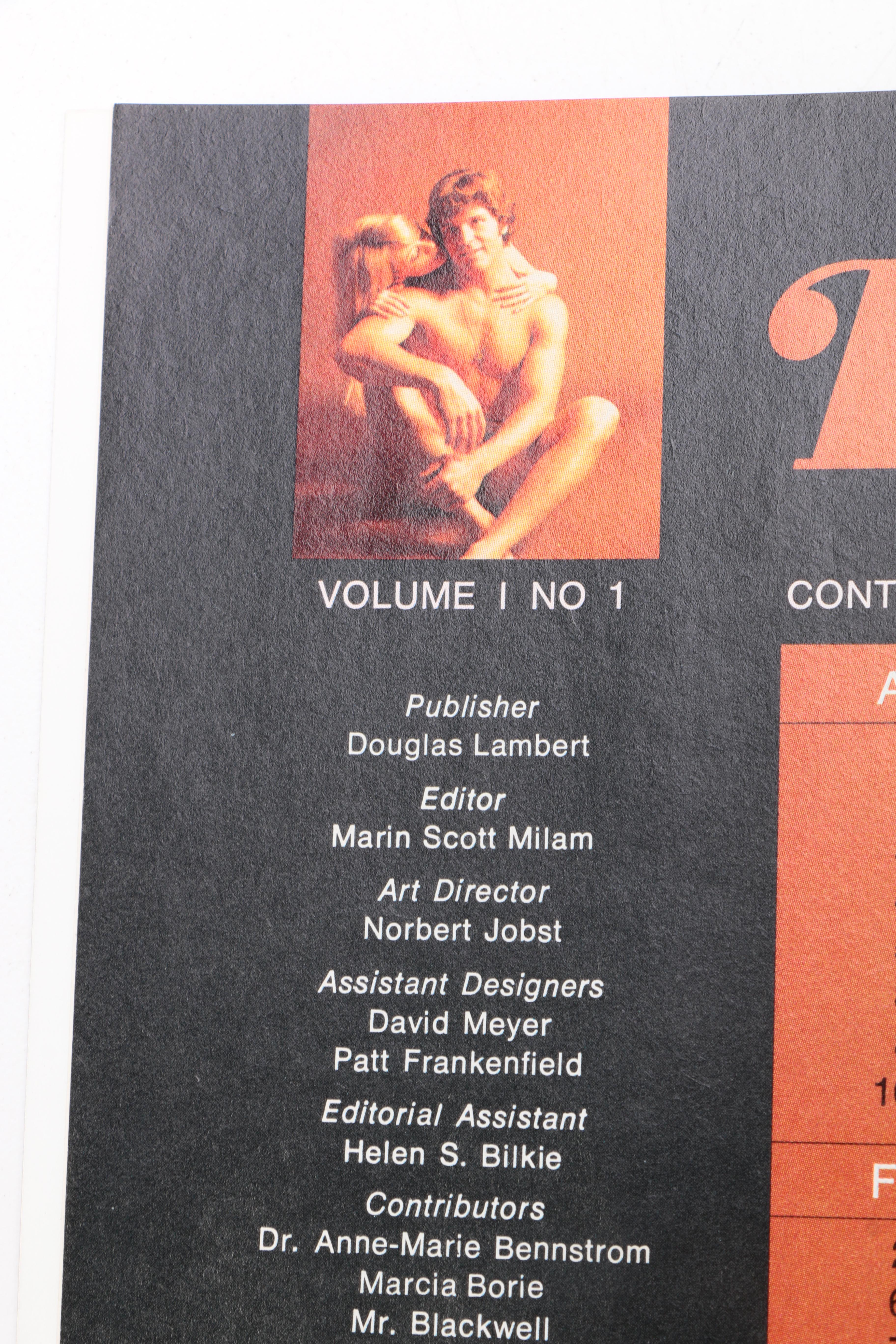 1973 First Issue "Playgirl: The Magazine For Women"