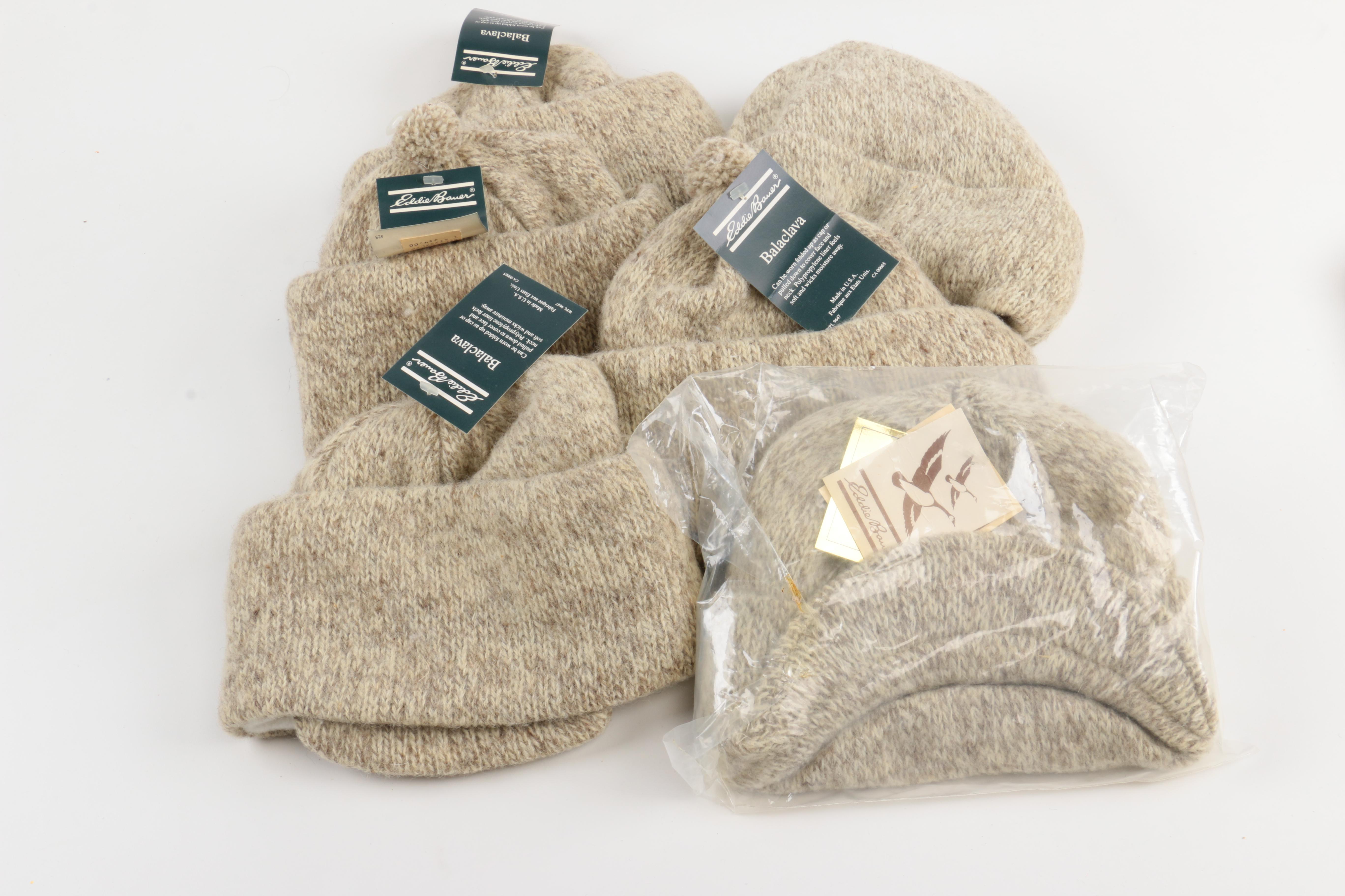 Assortment of Winter Hats Including Eddie Bauer