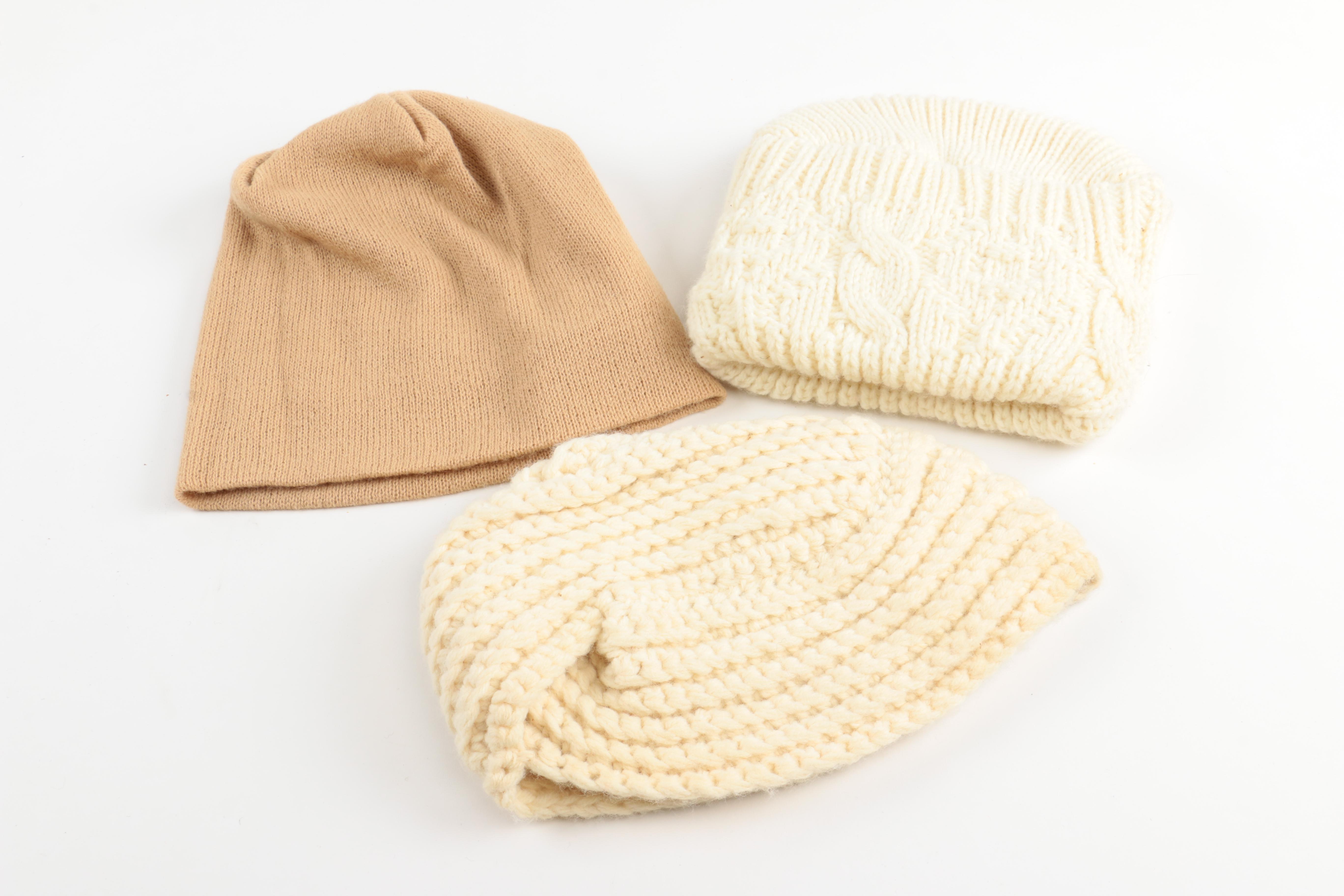 Assortment of Winter Hats Including Eddie Bauer
