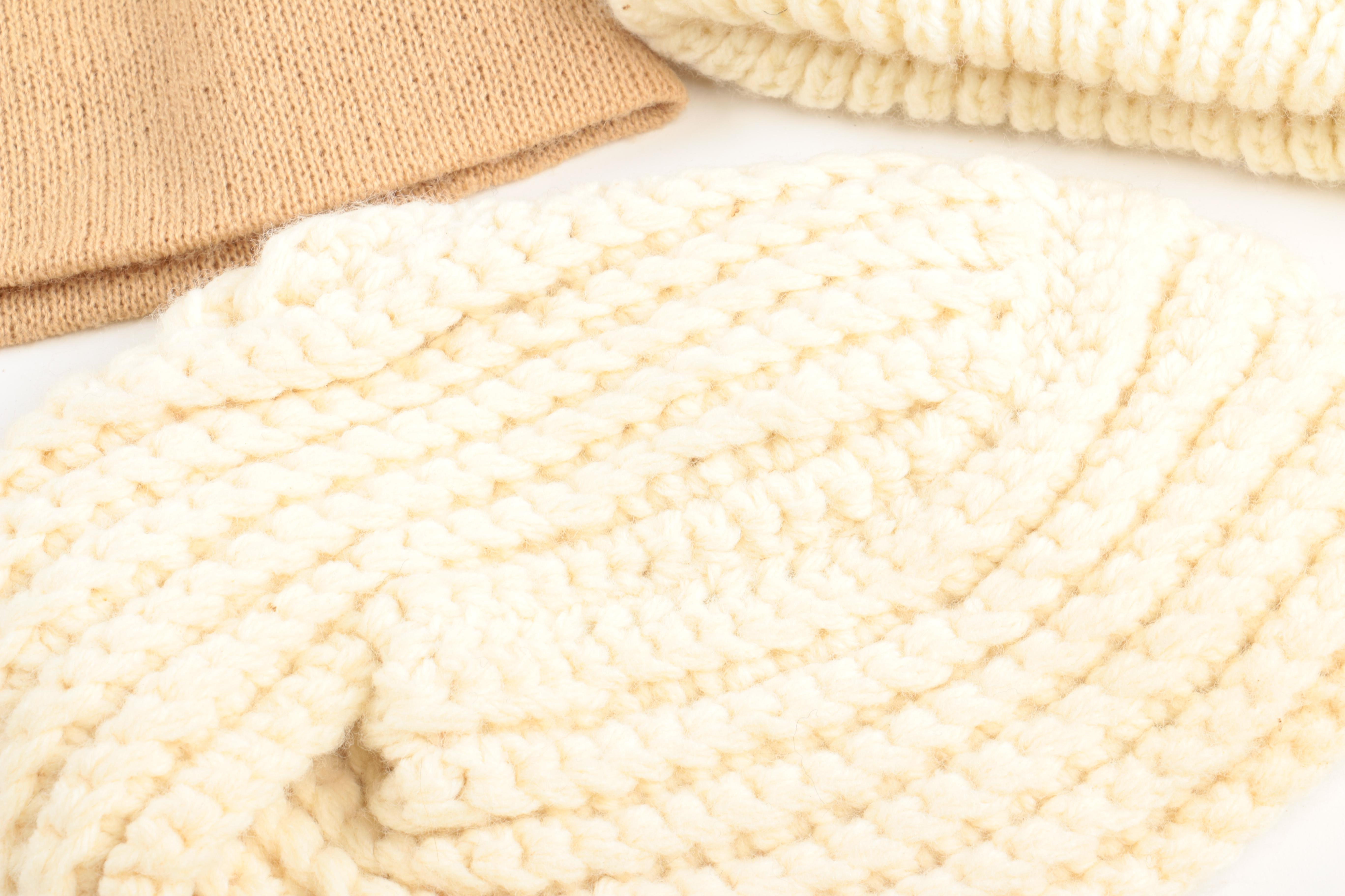 Assortment of Winter Hats Including Eddie Bauer
