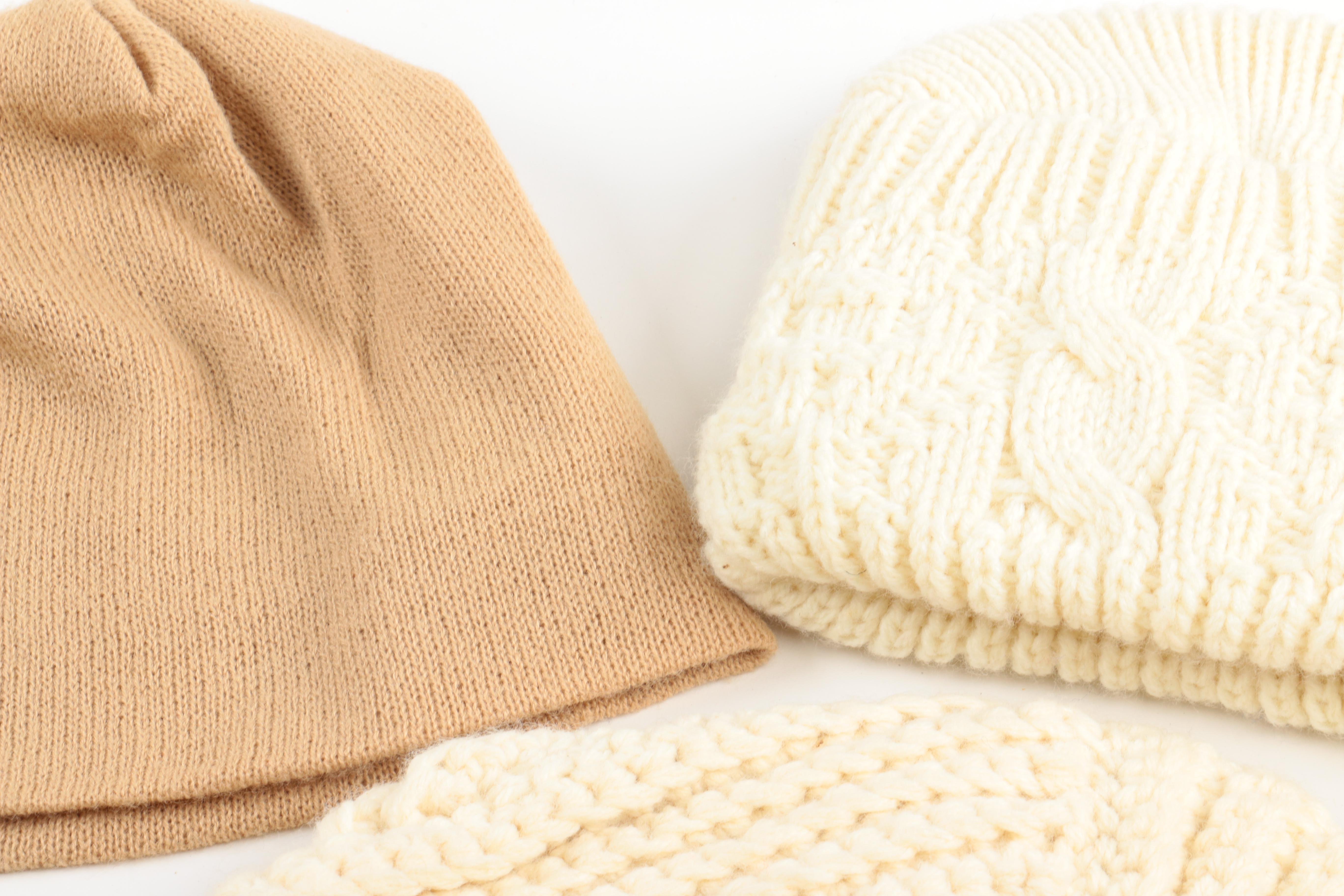 Assortment of Winter Hats Including Eddie Bauer