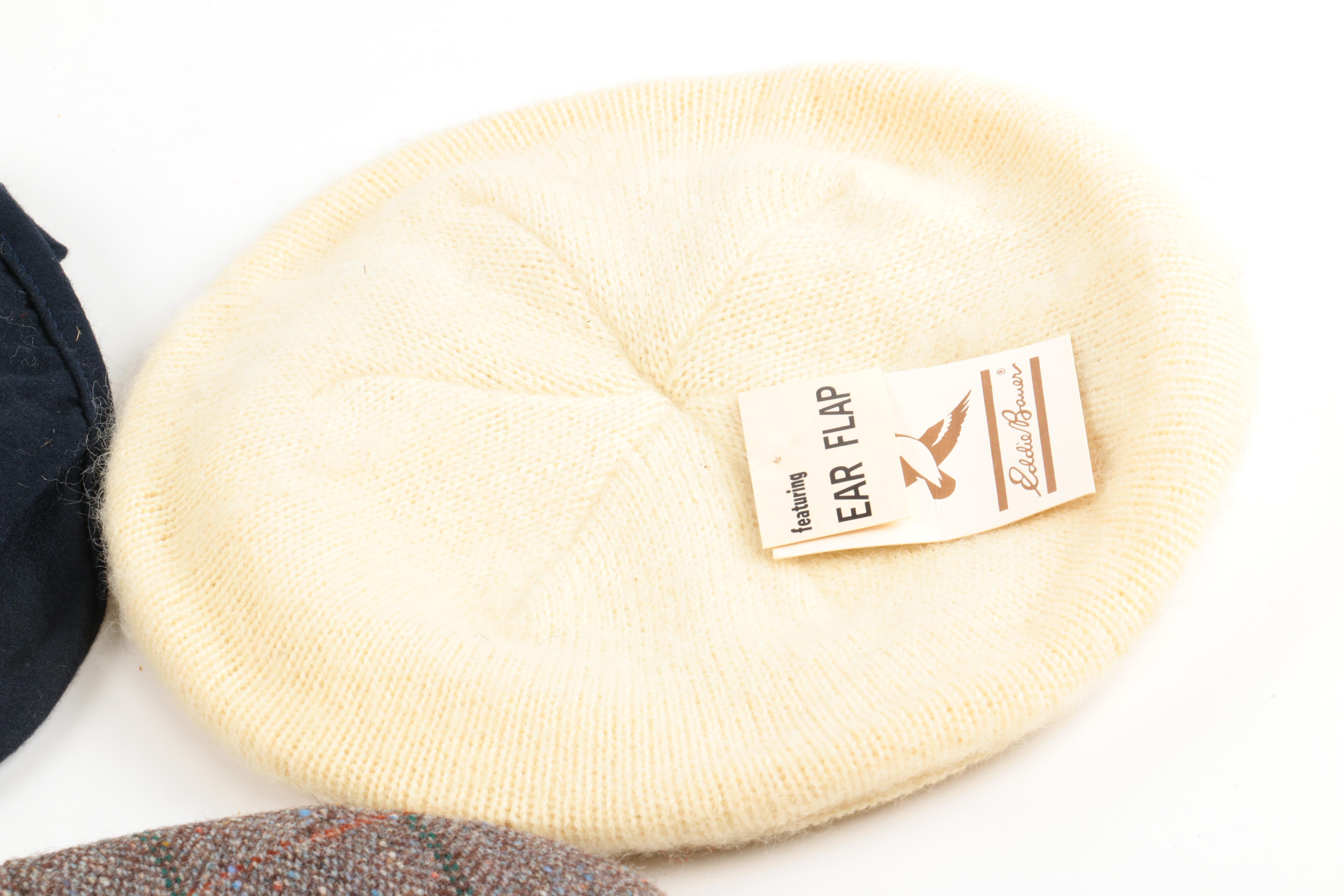 Assortment of Winter Hats Including Eddie Bauer