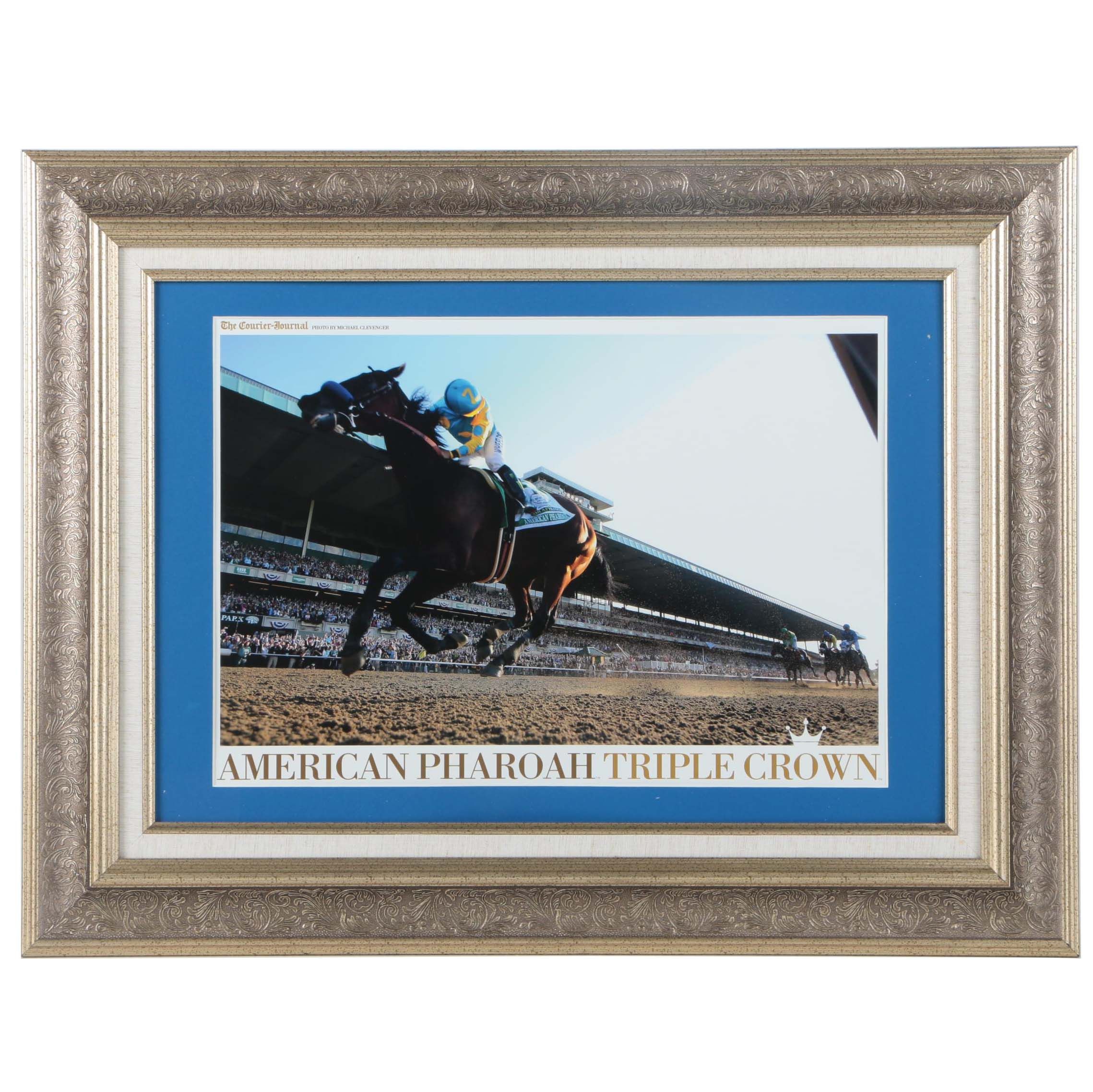 Offset Lithograph After Michael Clevenger's Photograph "American Pharoah Triple Crown"