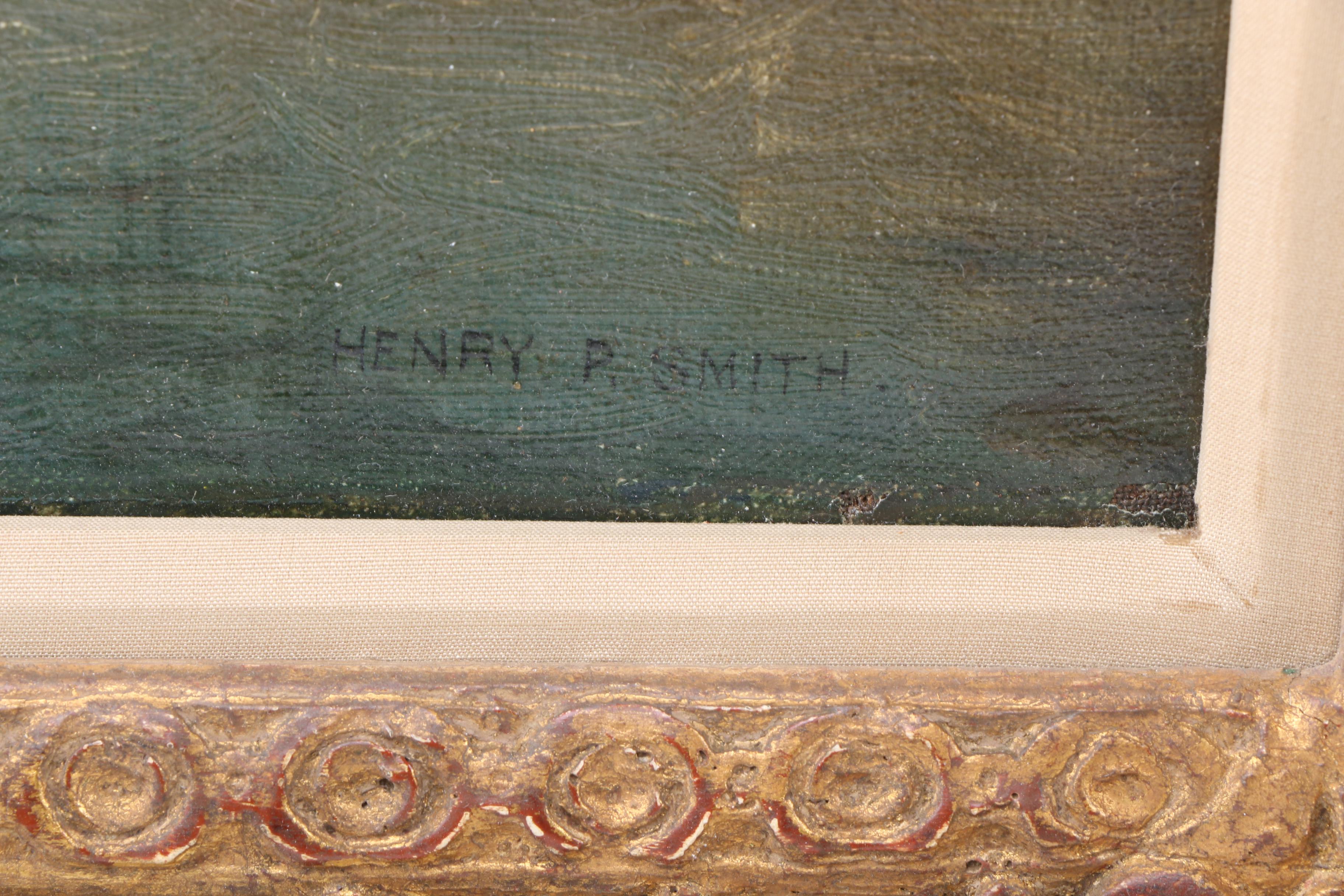 Henry Pember Smith Oil Painting on Wood Panel of Venetian Scene