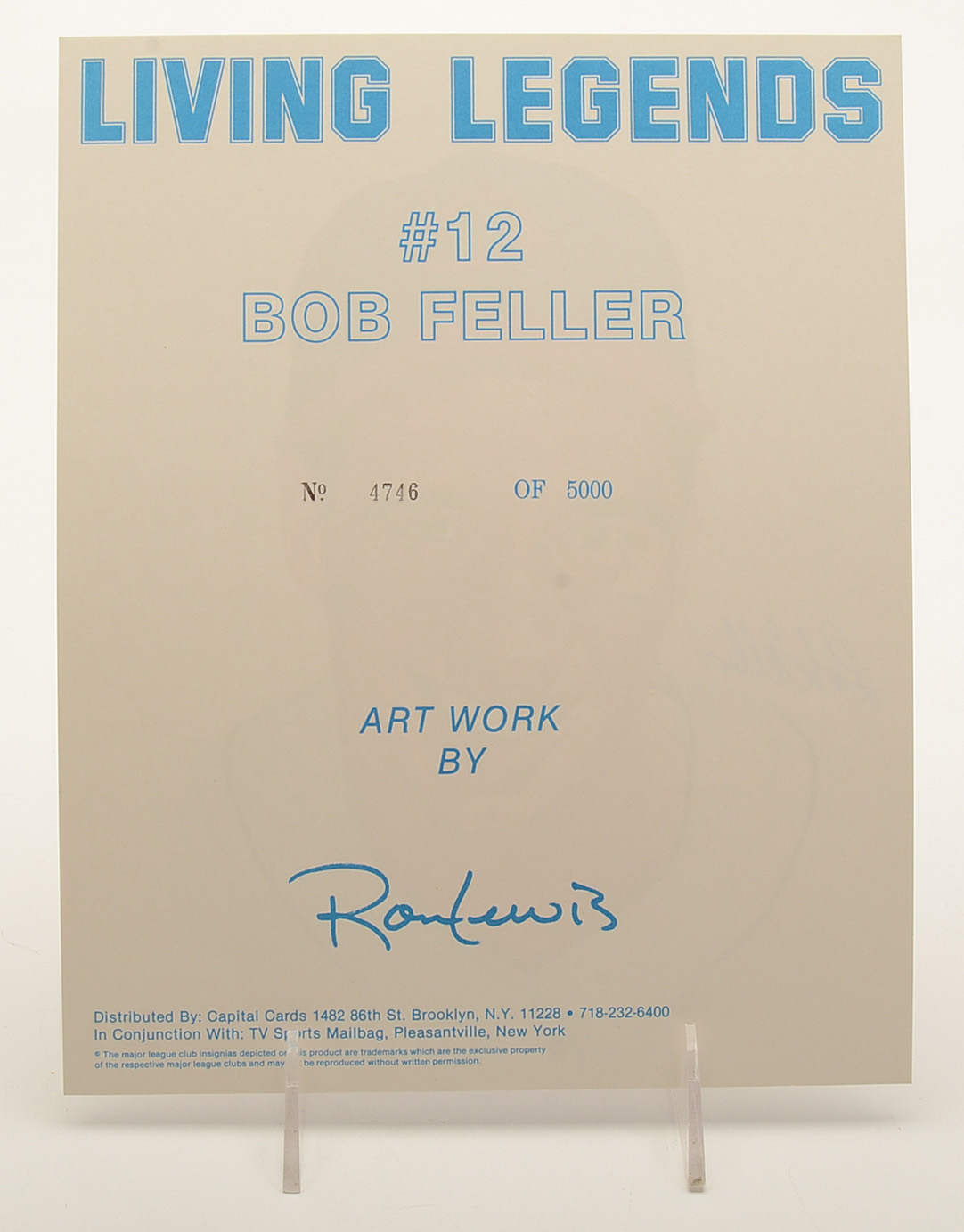 Five 1989 Lewis Signed Prints, Robby, Rose, Schmidt, and More