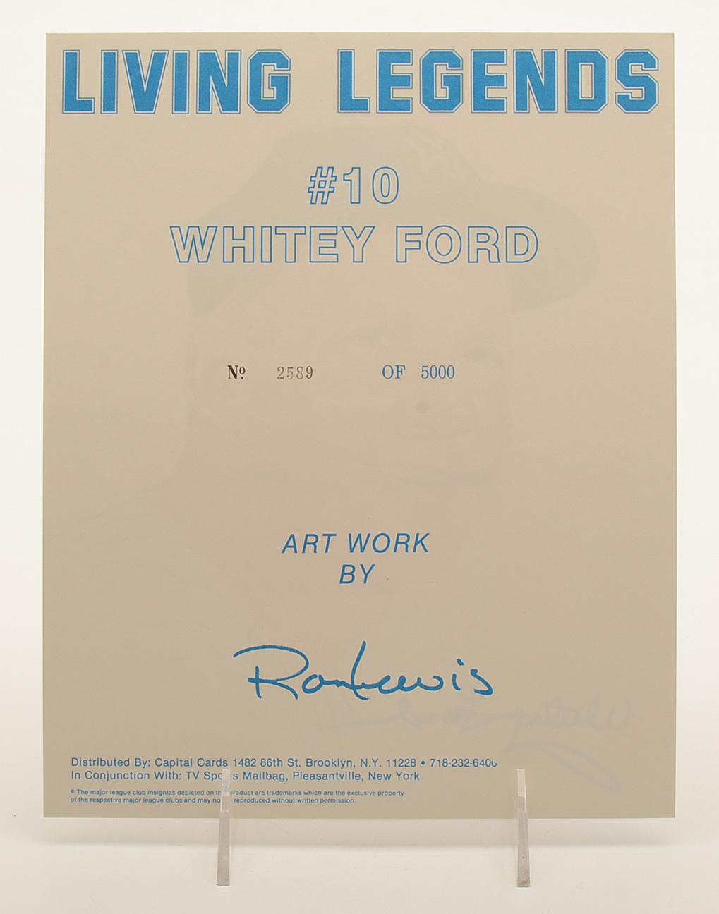 Five 1989 Lewis Signed Prints, Robby, Rose, Schmidt, and More