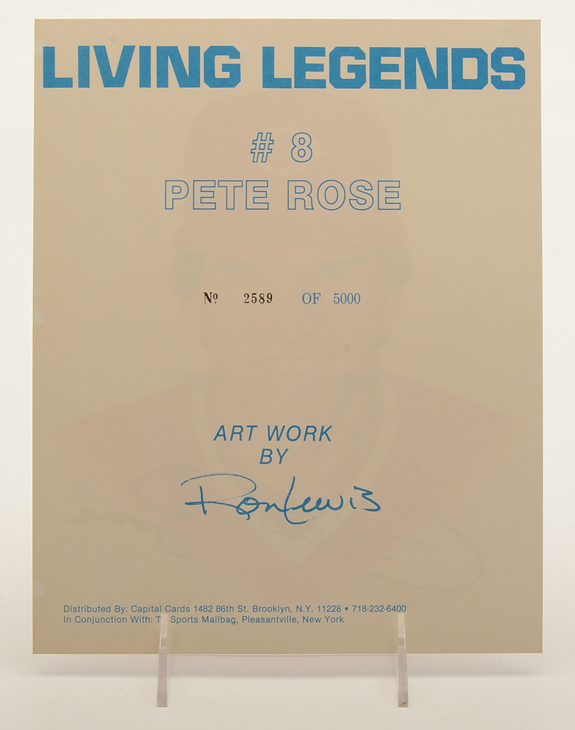 Five 1989 Lewis Signed Prints, Robby, Rose, Schmidt, and More