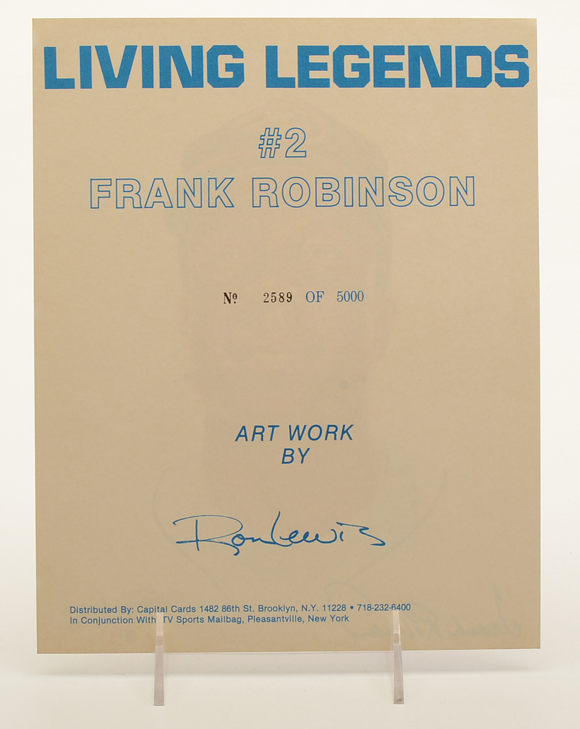 Five 1989 Lewis Signed Prints, Robby, Rose, Schmidt, and More