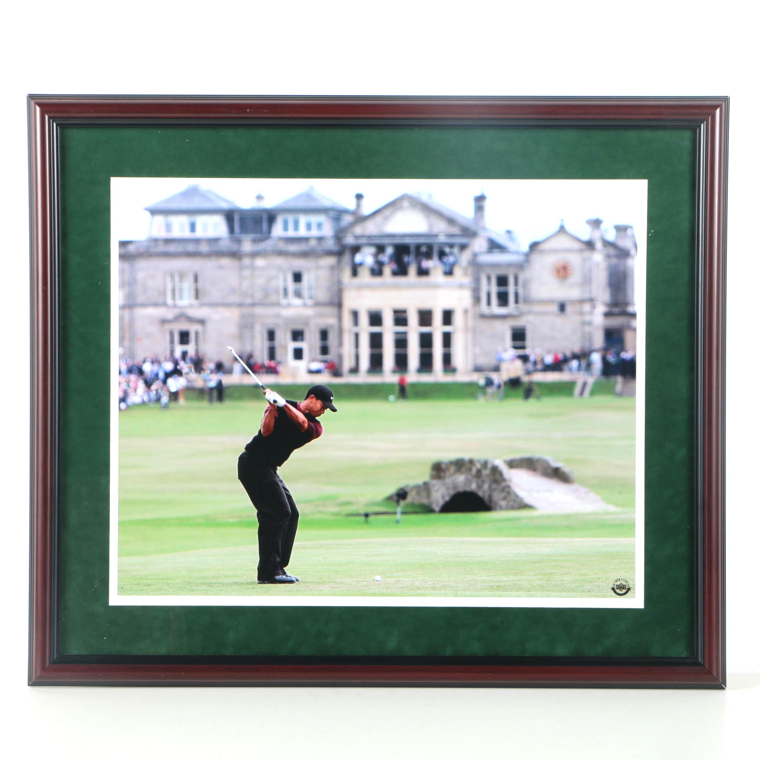 Digital Photograph of Tiger Woods at St. Andrews Golf Course