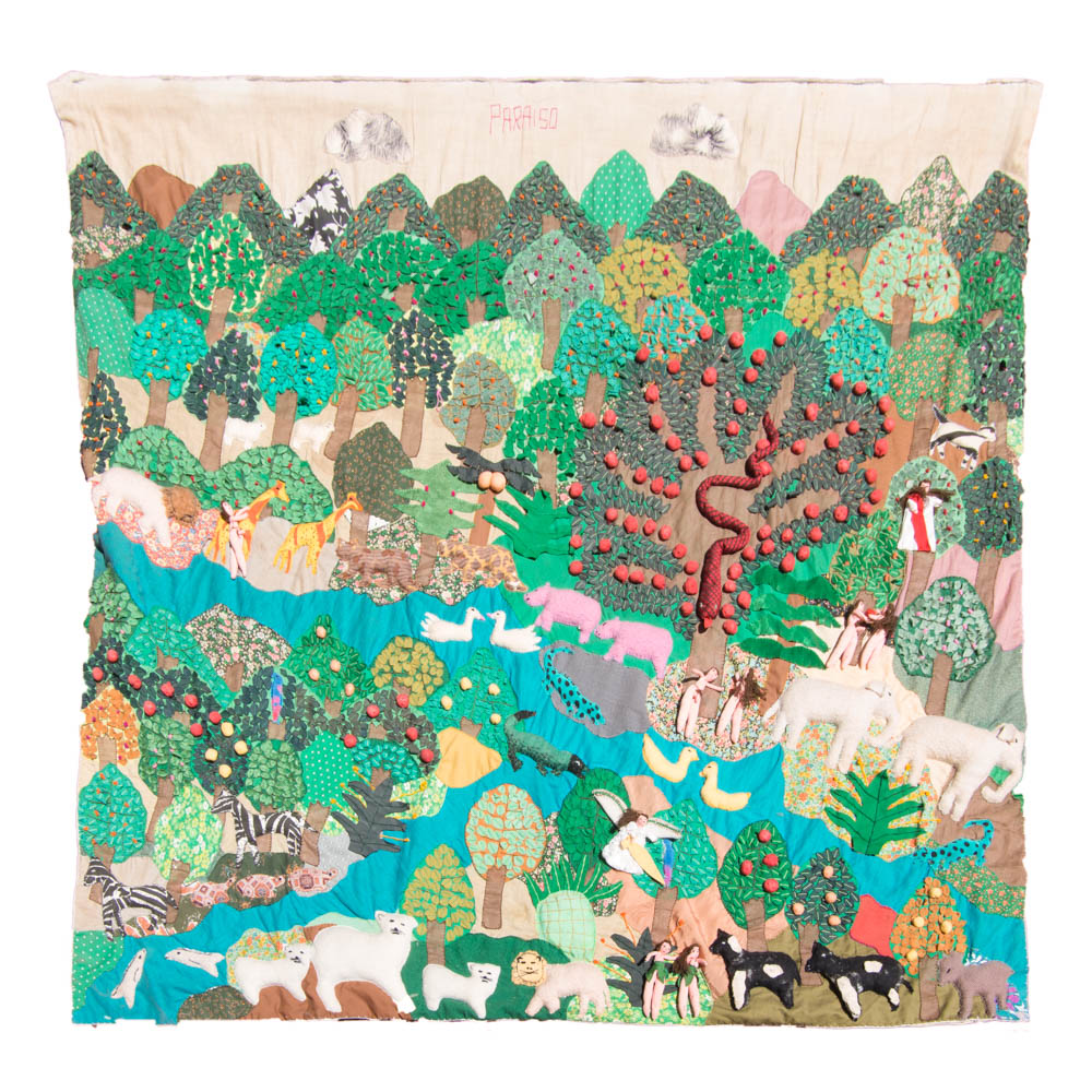 Garden of Eden Hand Sewn Textile