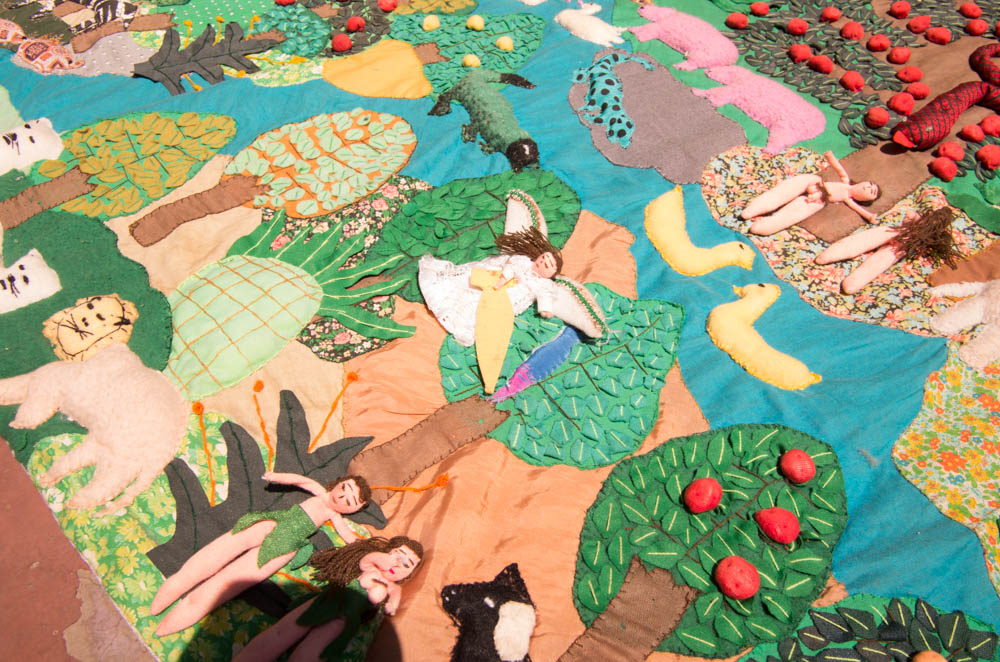 Garden of Eden Hand Sewn Textile