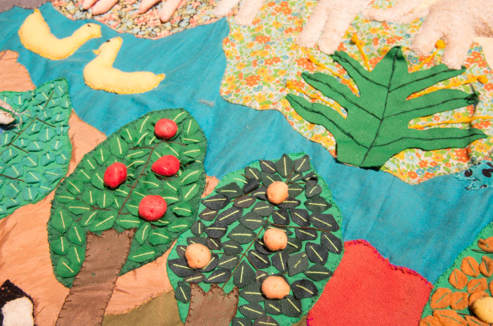 Garden of Eden Hand Sewn Textile