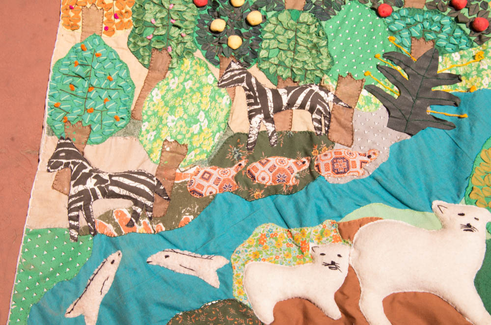 Garden of Eden Hand Sewn Textile