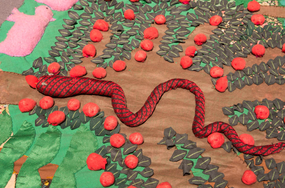 Garden of Eden Hand Sewn Textile