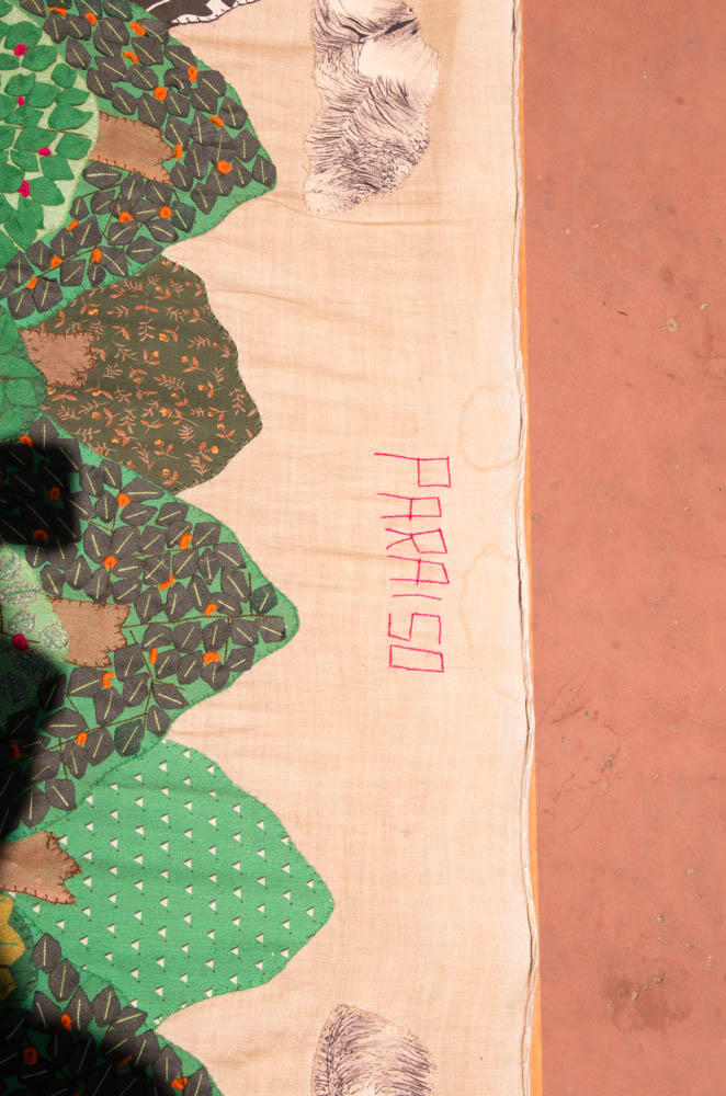 Garden of Eden Hand Sewn Textile