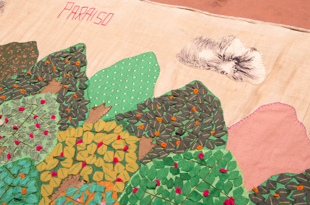 Garden of Eden Hand Sewn Textile