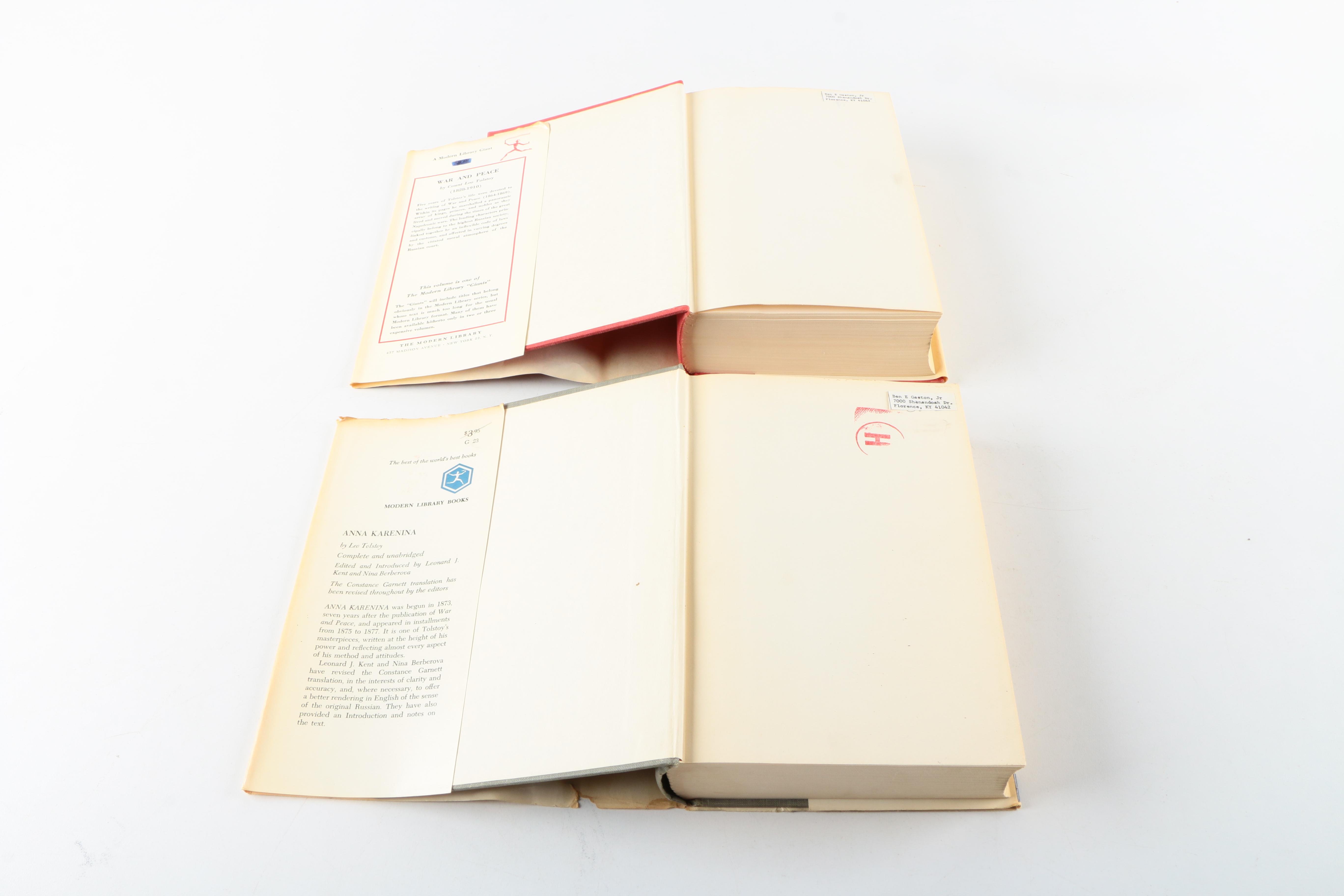 "War and Peace" and "Anna Karenina" by Leo Tolstoy