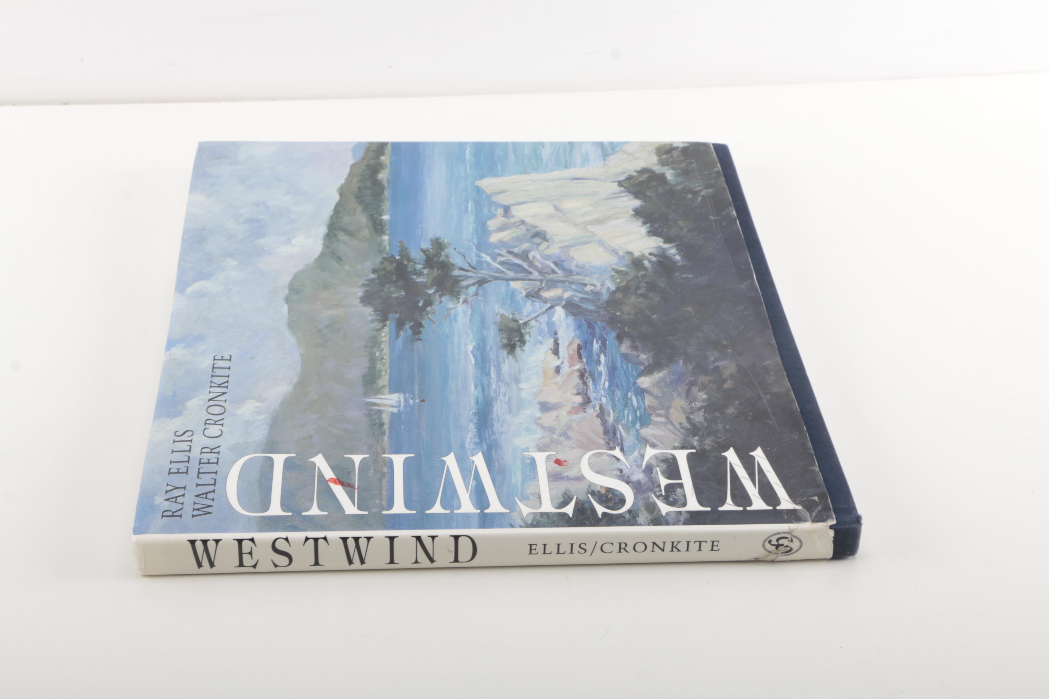 1990 Signed First Edition "Westwind" by Walter Cronkite and Ray Ellis