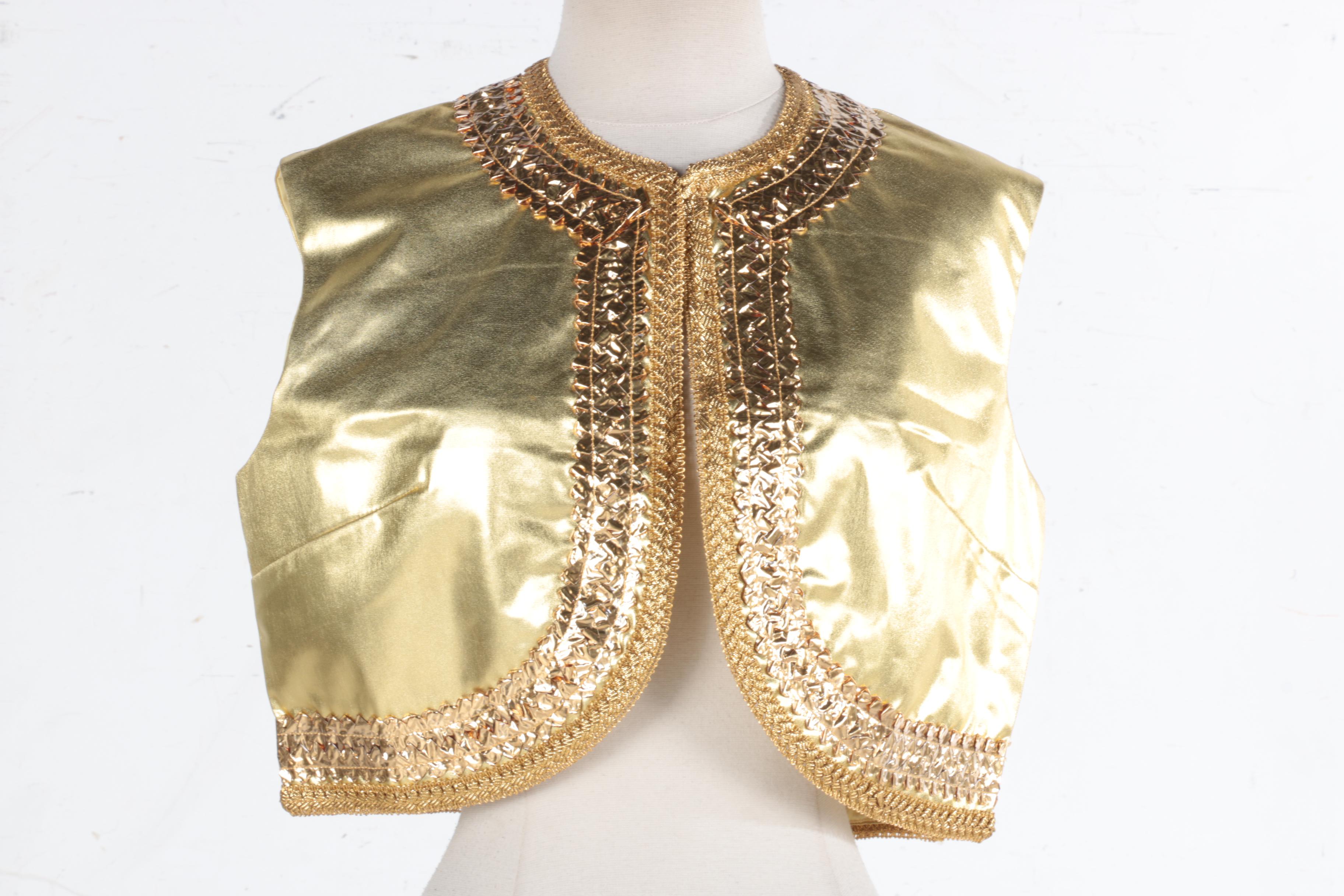 Vest by Emily Wetherby and Maribou Sequined Shrug