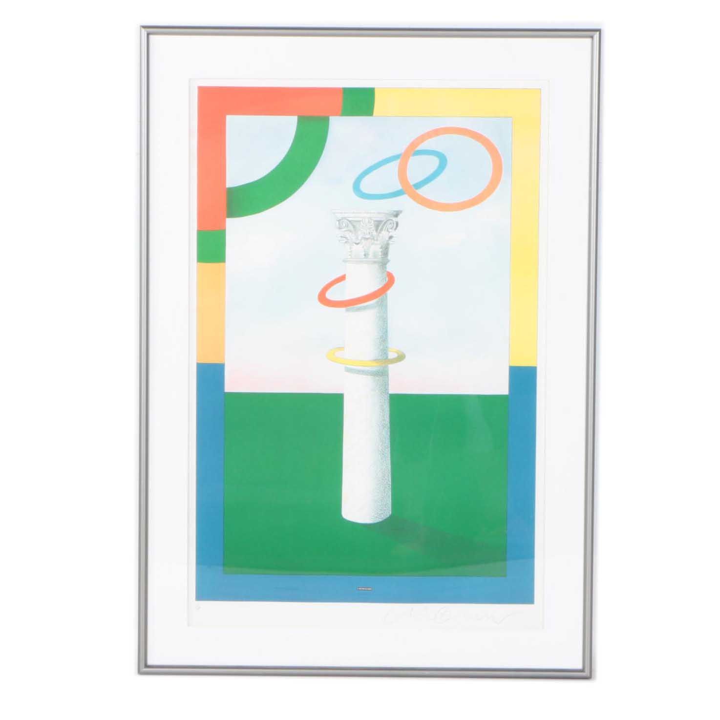 Milton Glaser Limited Edition Offset Lithograph "1984 XIV Olympic Winter Games Sarajevo"