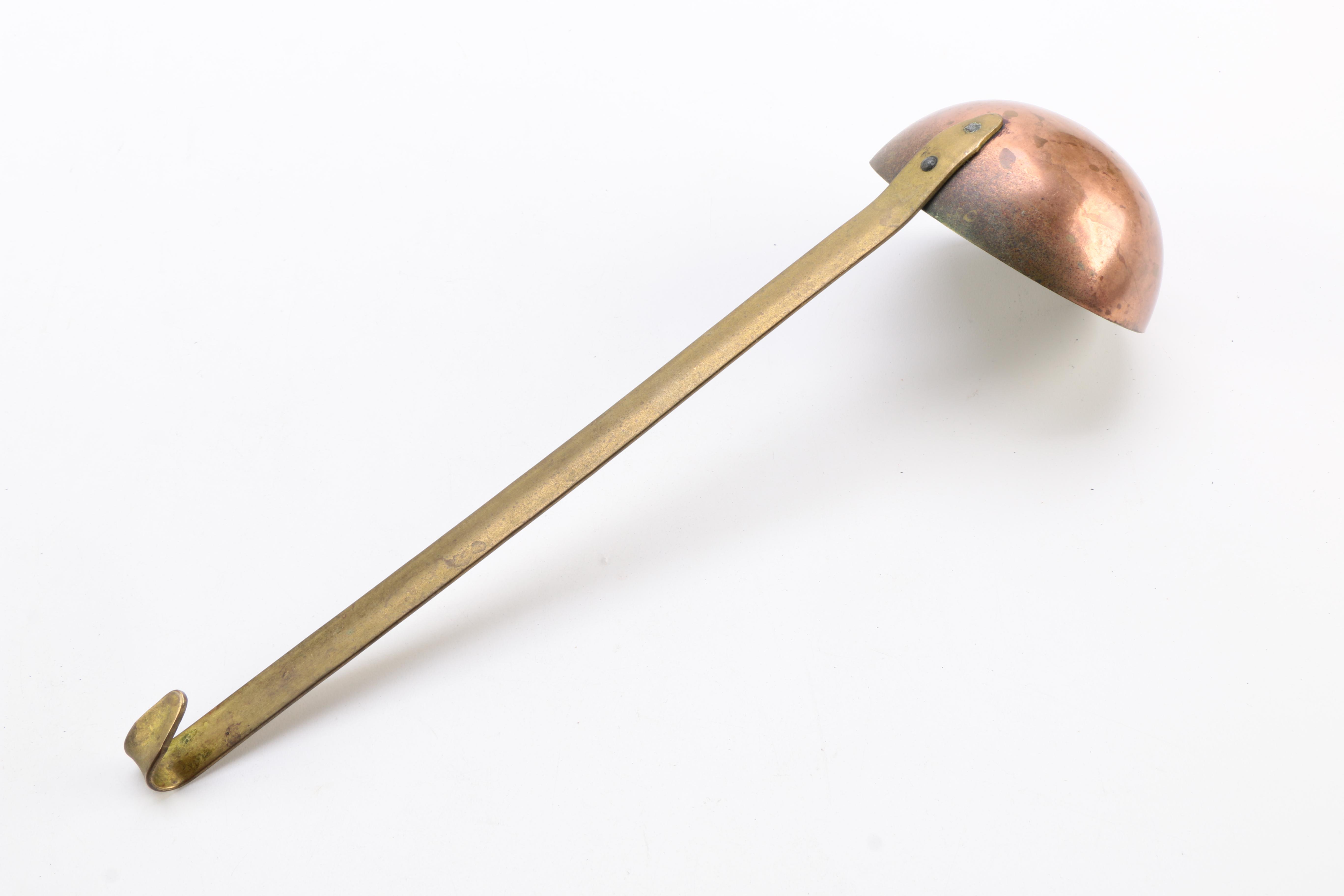 Vintage Copper Skimmer and Copper and Brass Ladle
