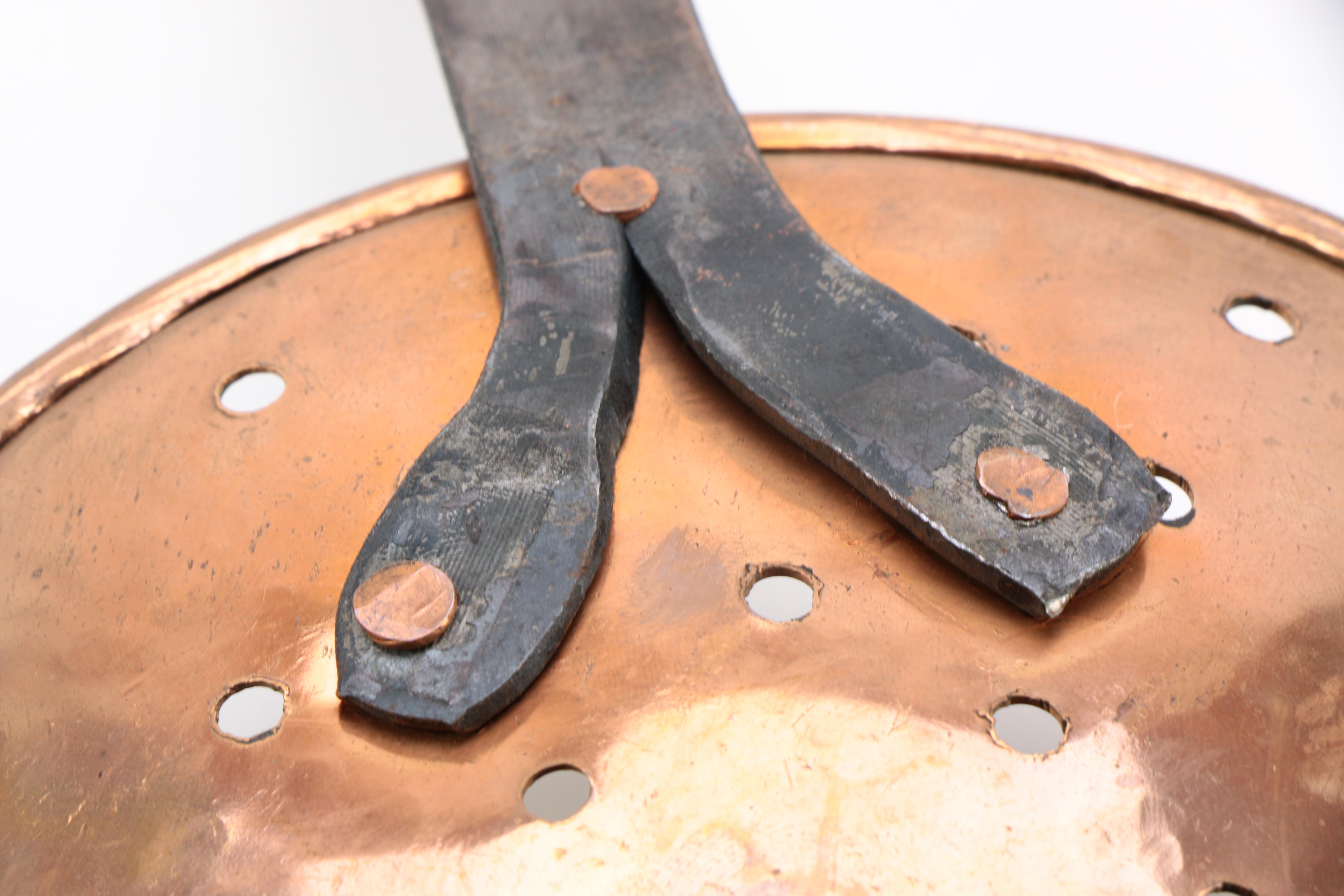 Vintage Copper Skimmer and Copper and Brass Ladle