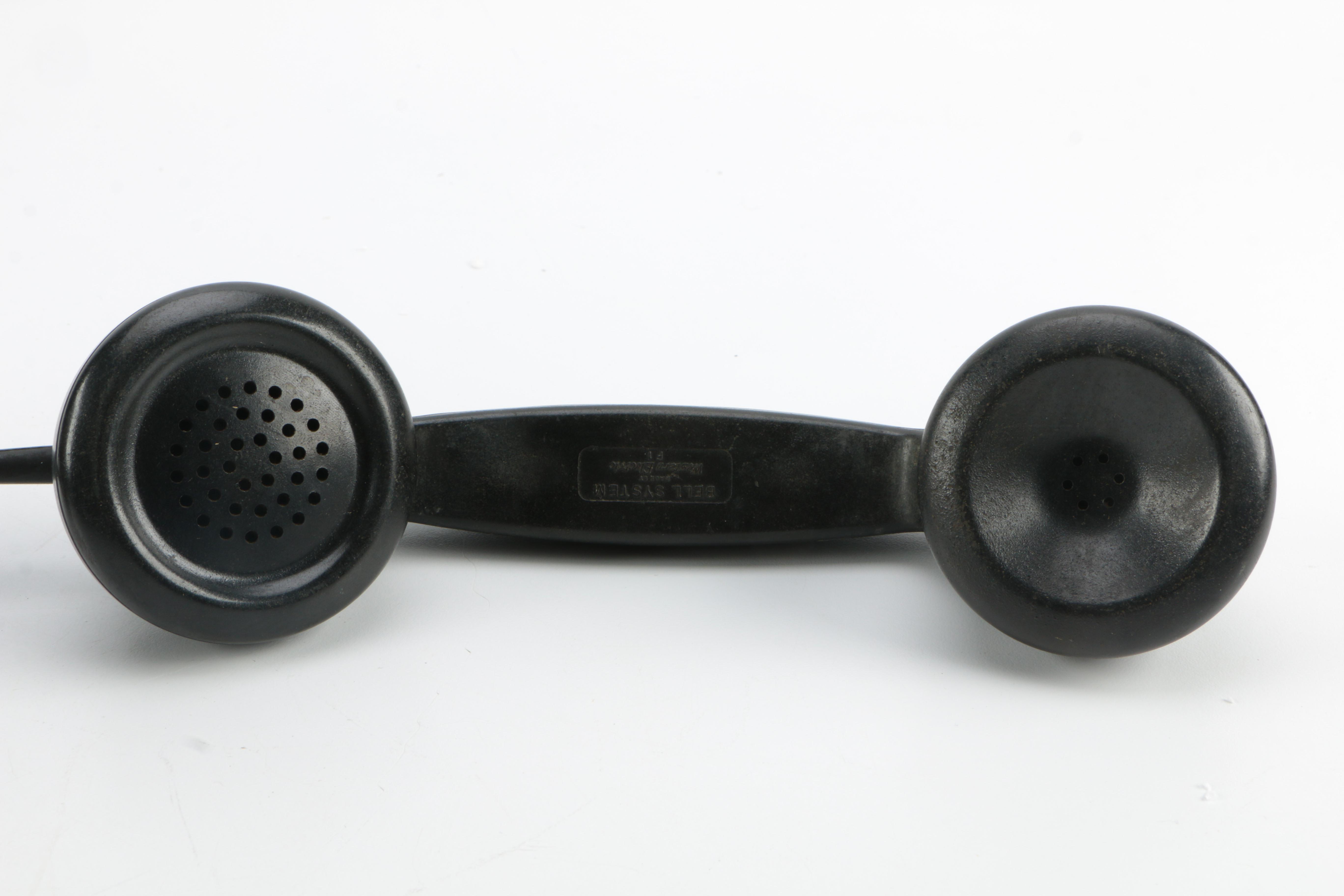 Late 1930s Western Electric F1 Black Rotary Desk Telephone