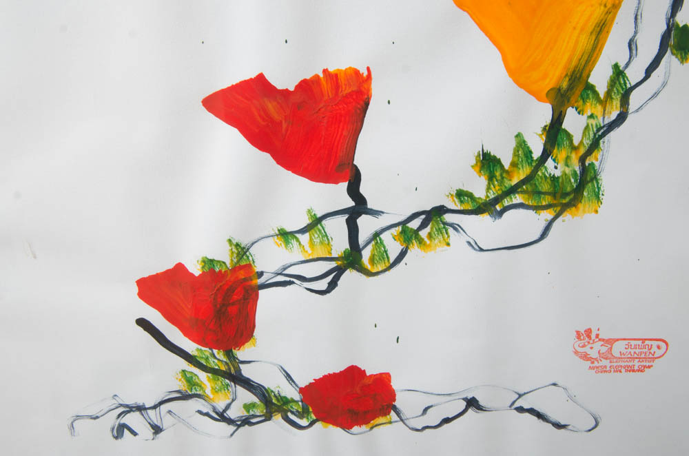 Wanpen Watercolor on Paper from Thailand