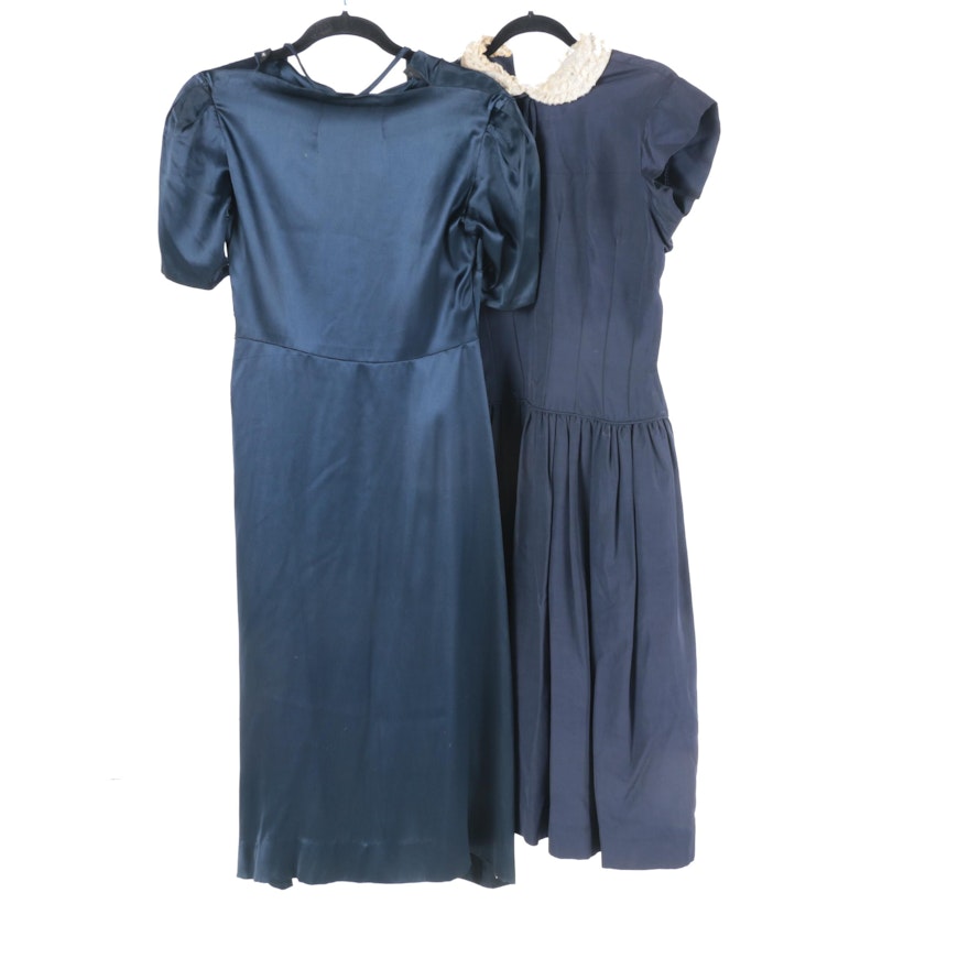 Pair of Navy Vintage Dresses