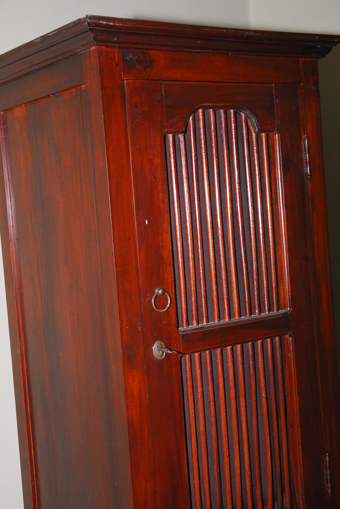 Tall Mahogany Cabinet with Drawers