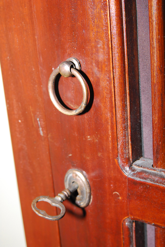 Tall Mahogany Cabinet with Drawers
