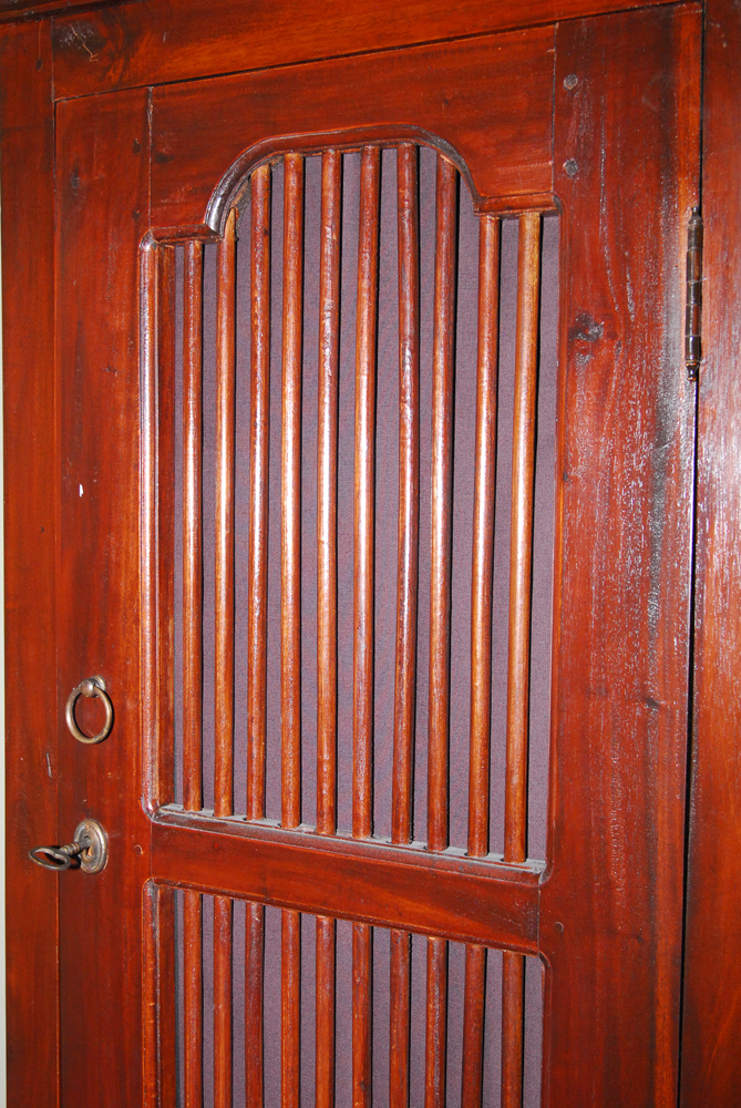 Tall Mahogany Cabinet with Drawers