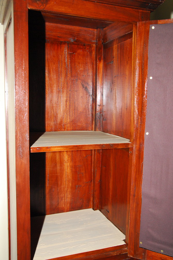 Tall Mahogany Cabinet with Drawers